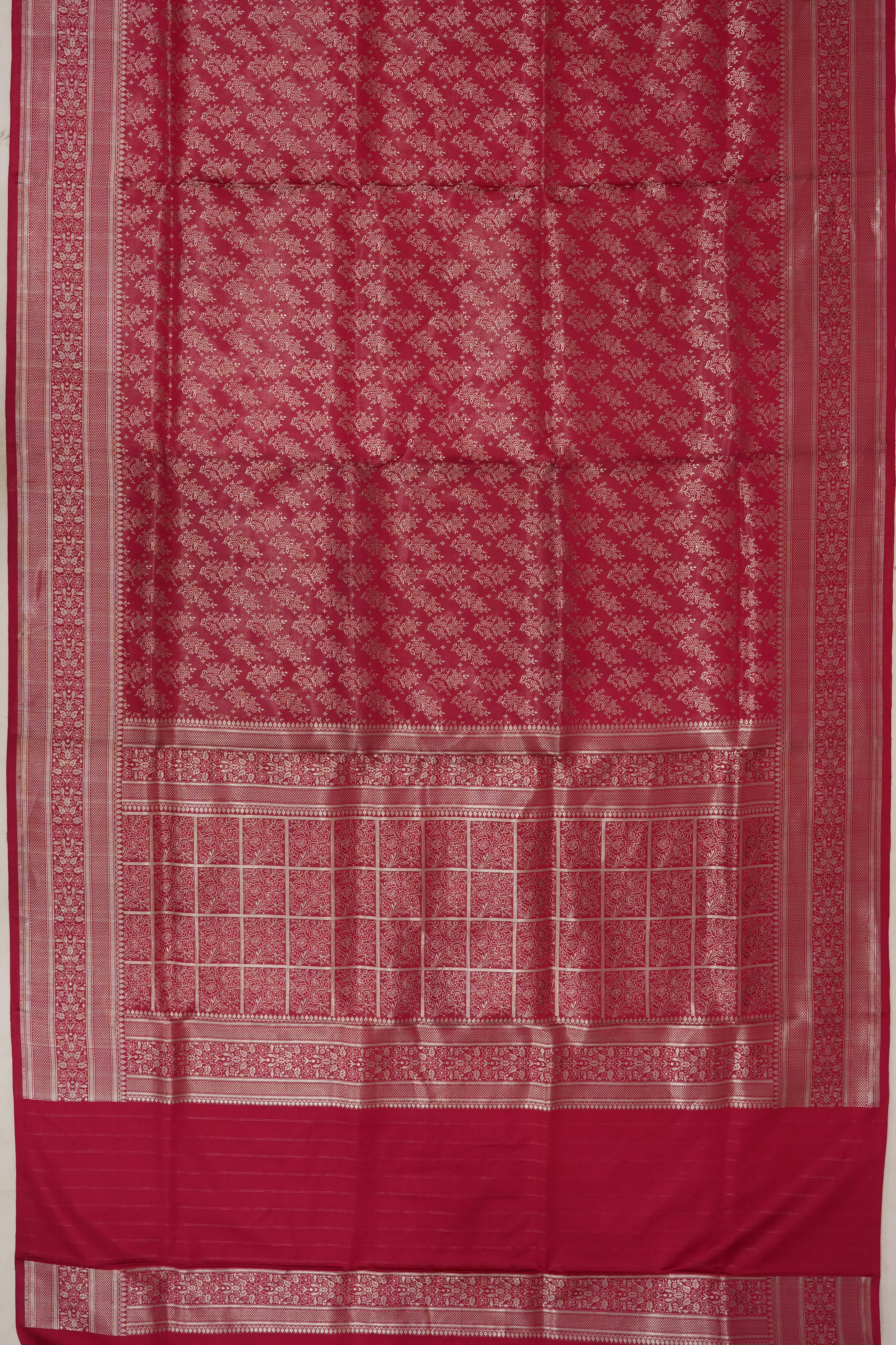 Banarasi Silk Brocade Red Saree