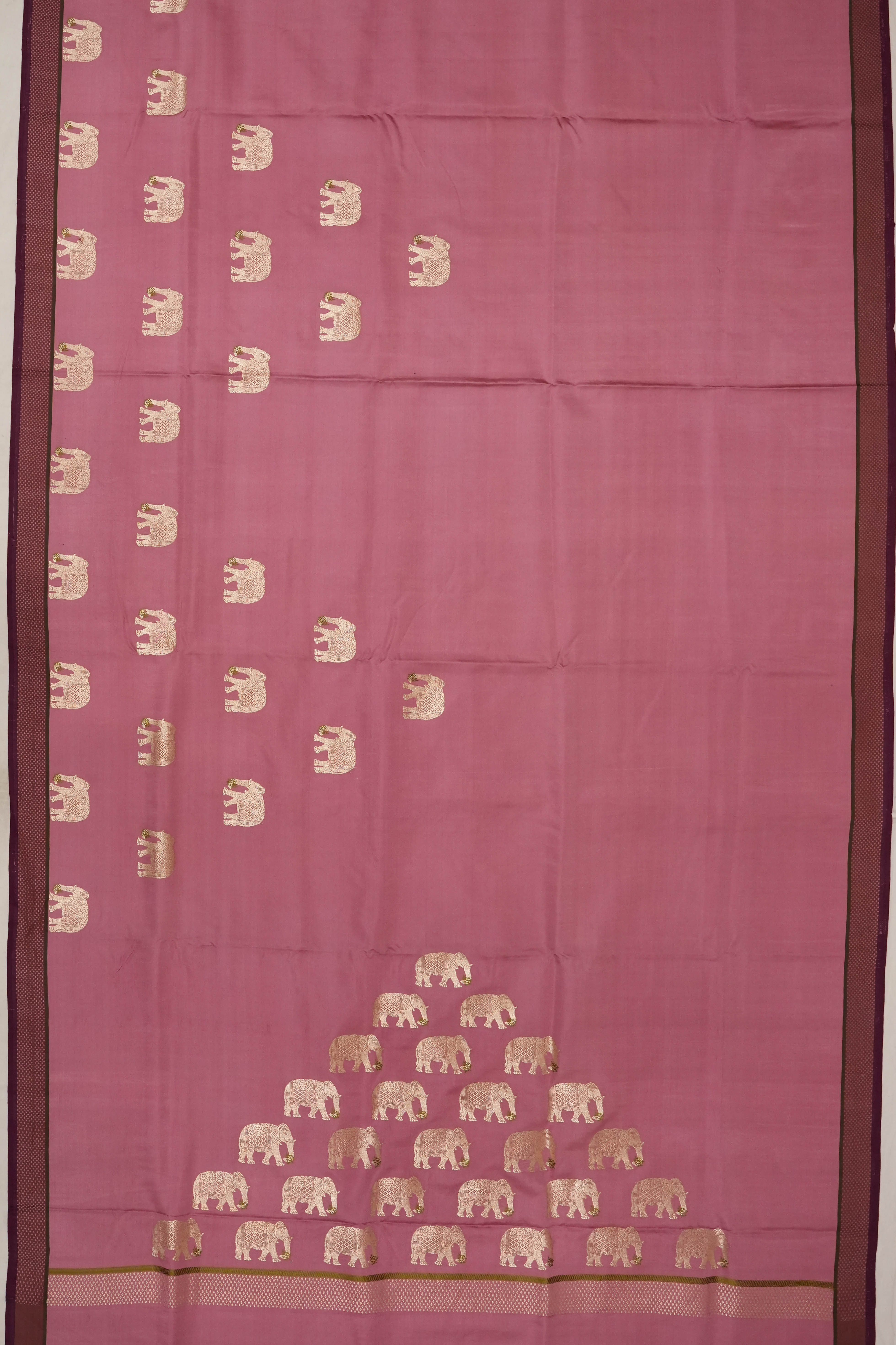 Banarasi Silk Butta Pink Saree