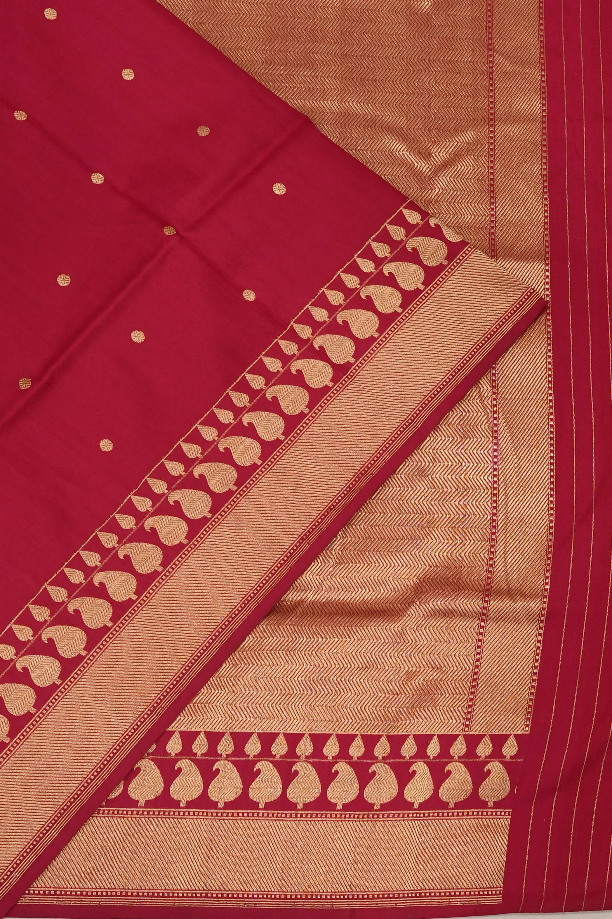 Banarasi Silk Butta Maroon Saree