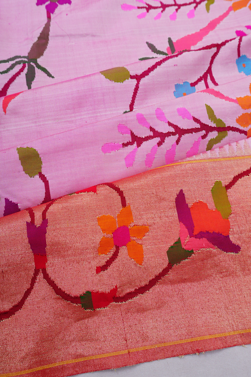 Paithani Silk All Over Jaal Lavender Saree