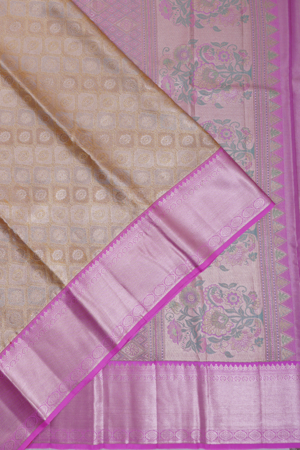 Taranga Kanchi Silk Brocade Choco Brown Saree