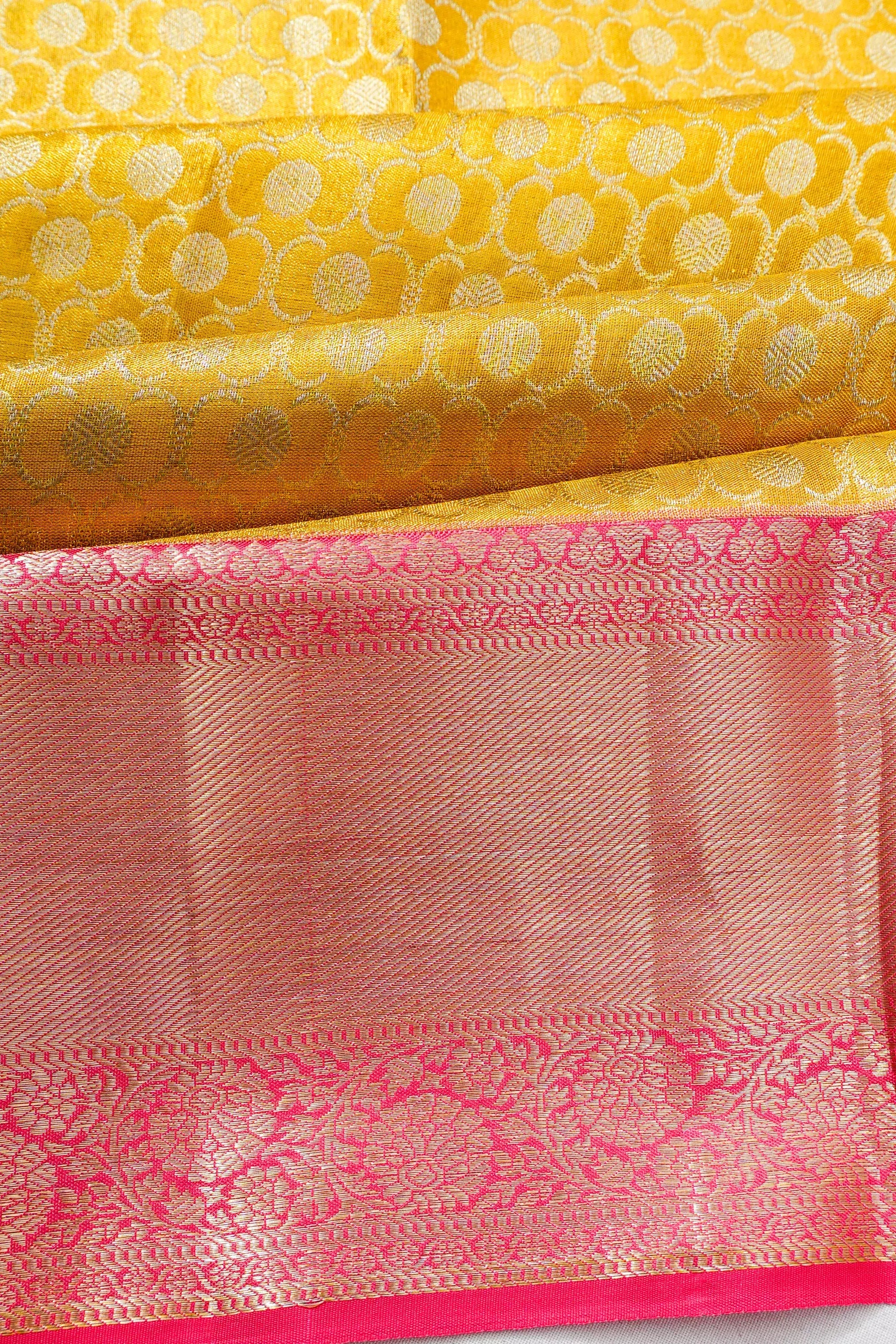 Taranga Kanchi Silk Tissue Brocade Pastel Green Saree