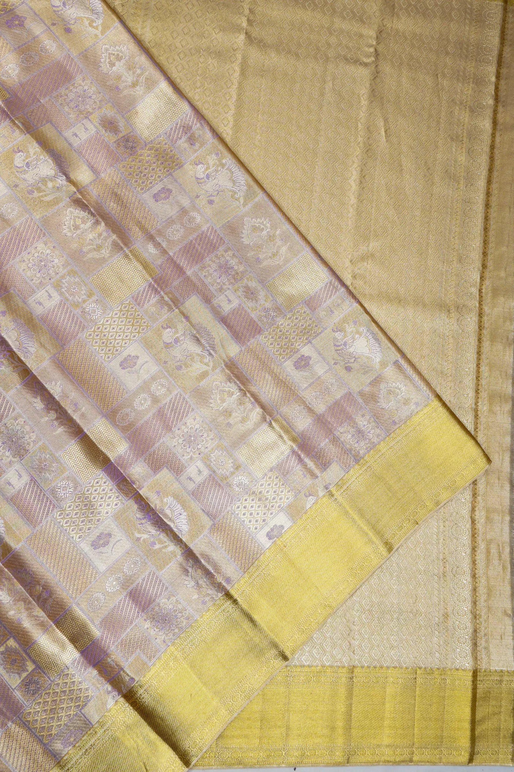 Taranga Kanchi Silk Tissue Brocade Snuff Saree