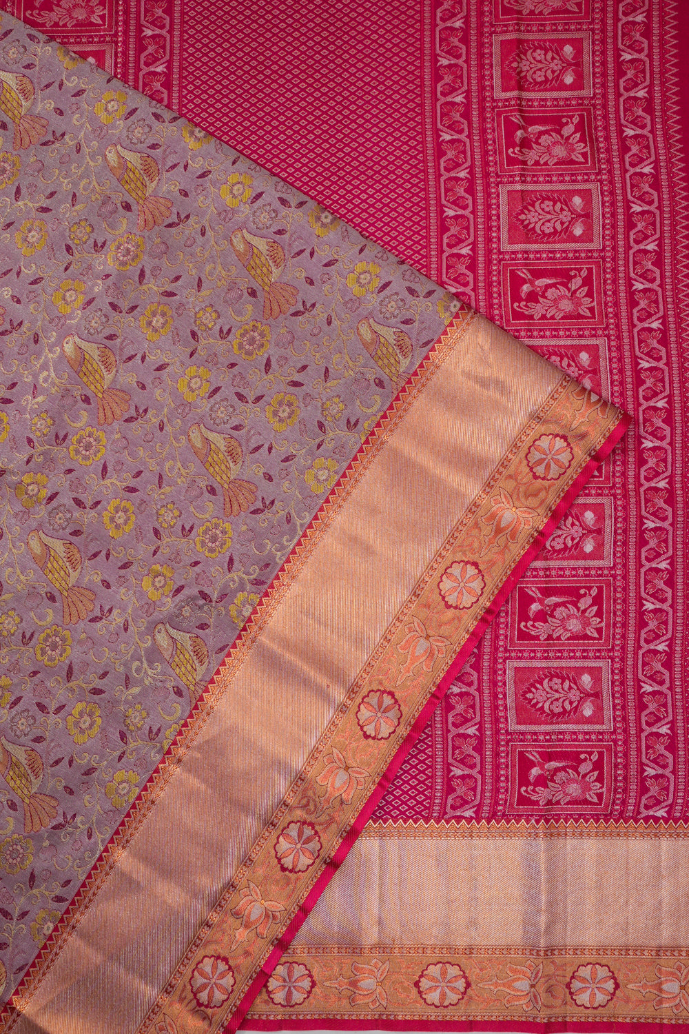 Taranga Kanchi Silk Jaal Snuff Saree