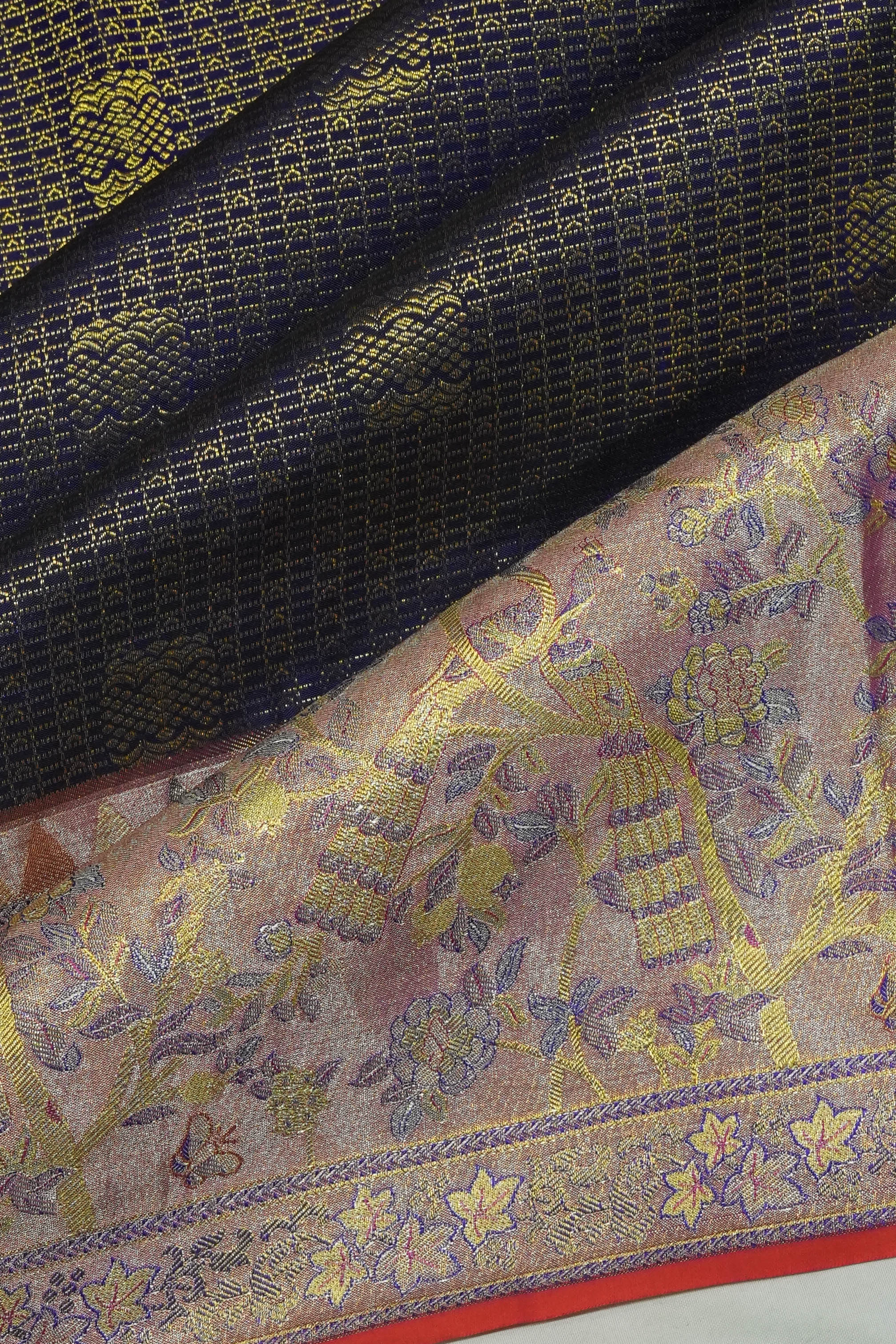 Taranga Kanchi Silk Brocade Blue Saree