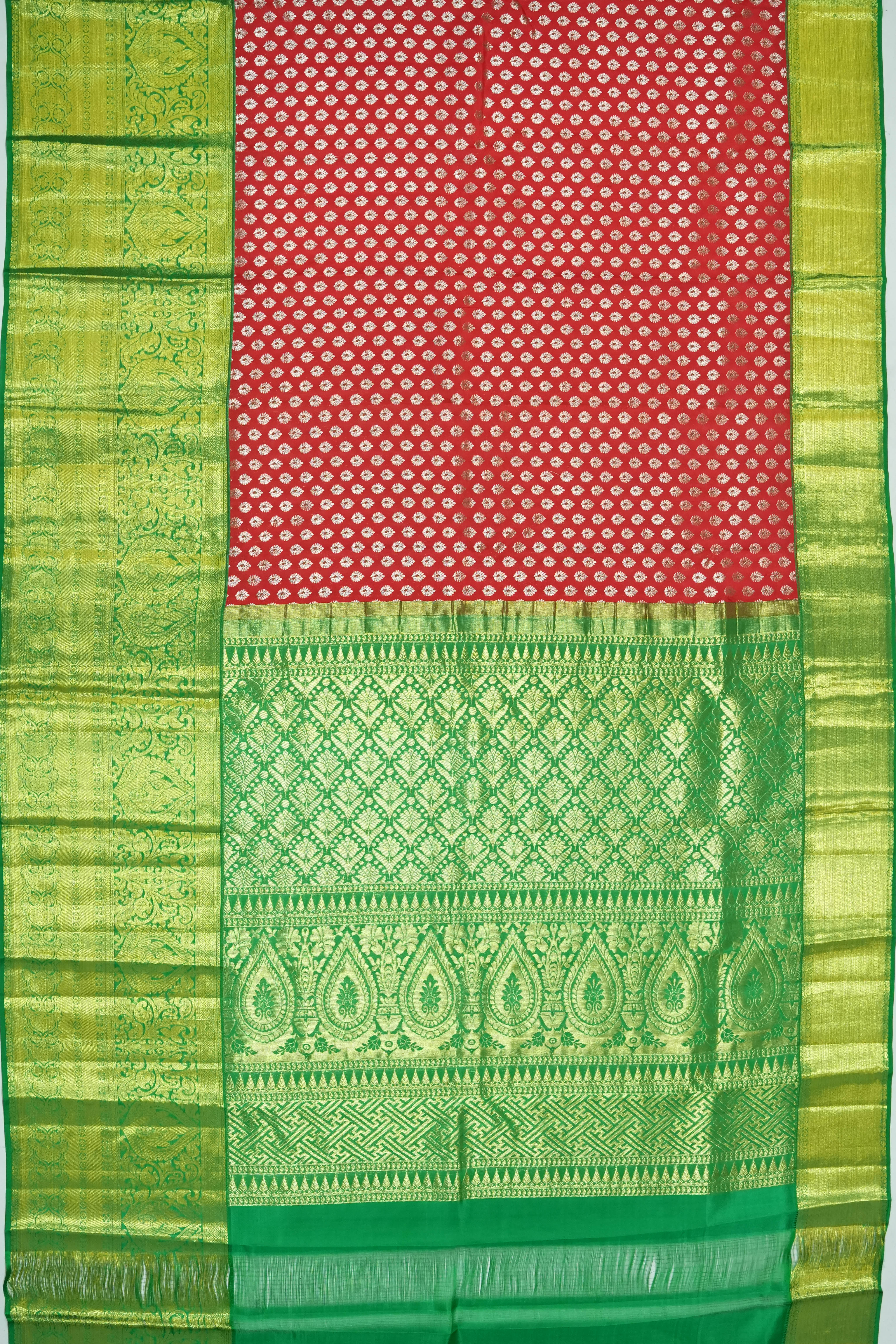 Dharmavaram Silk Brocade Red Saree