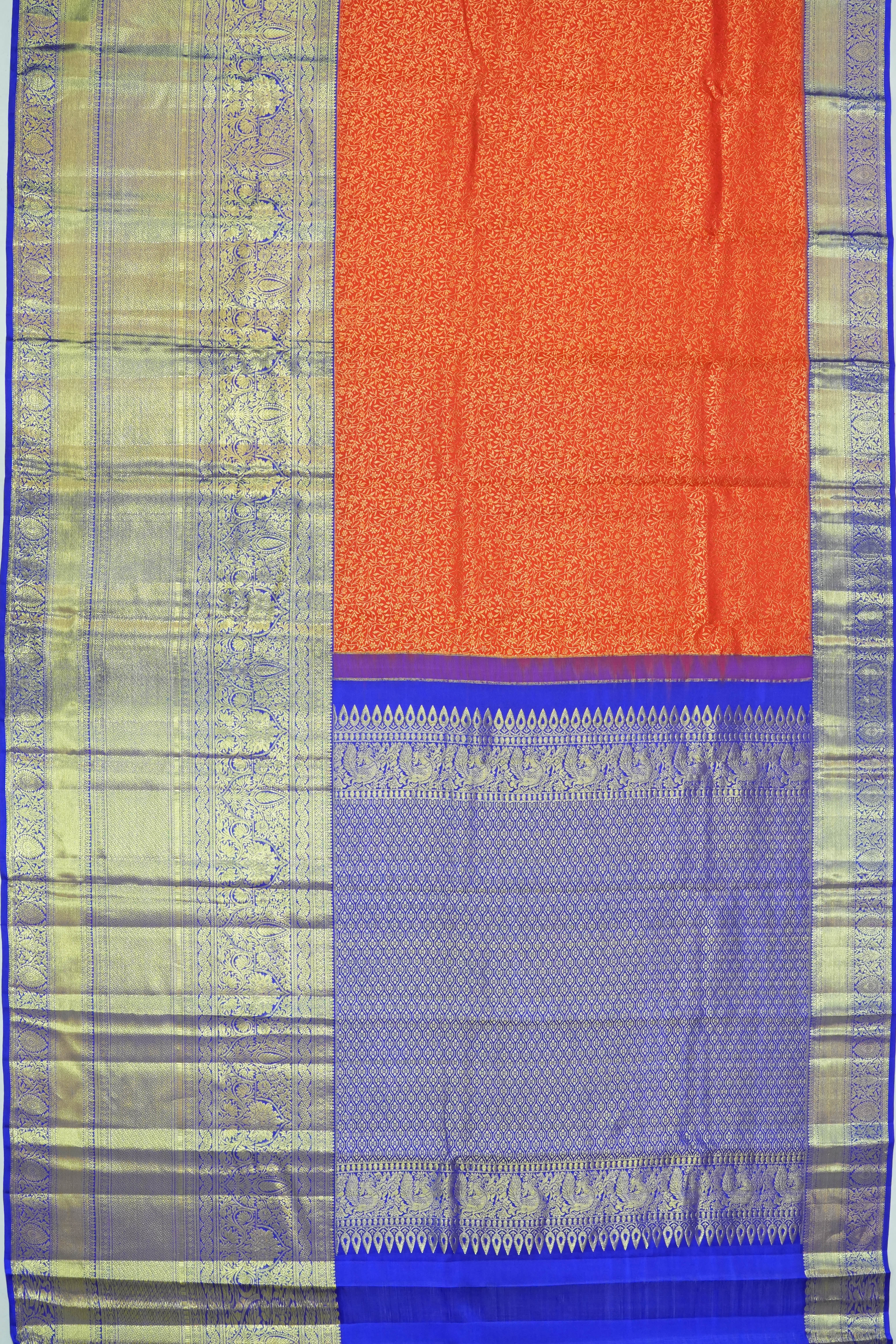 Dharmavaram Silk Brocade Red Saree
