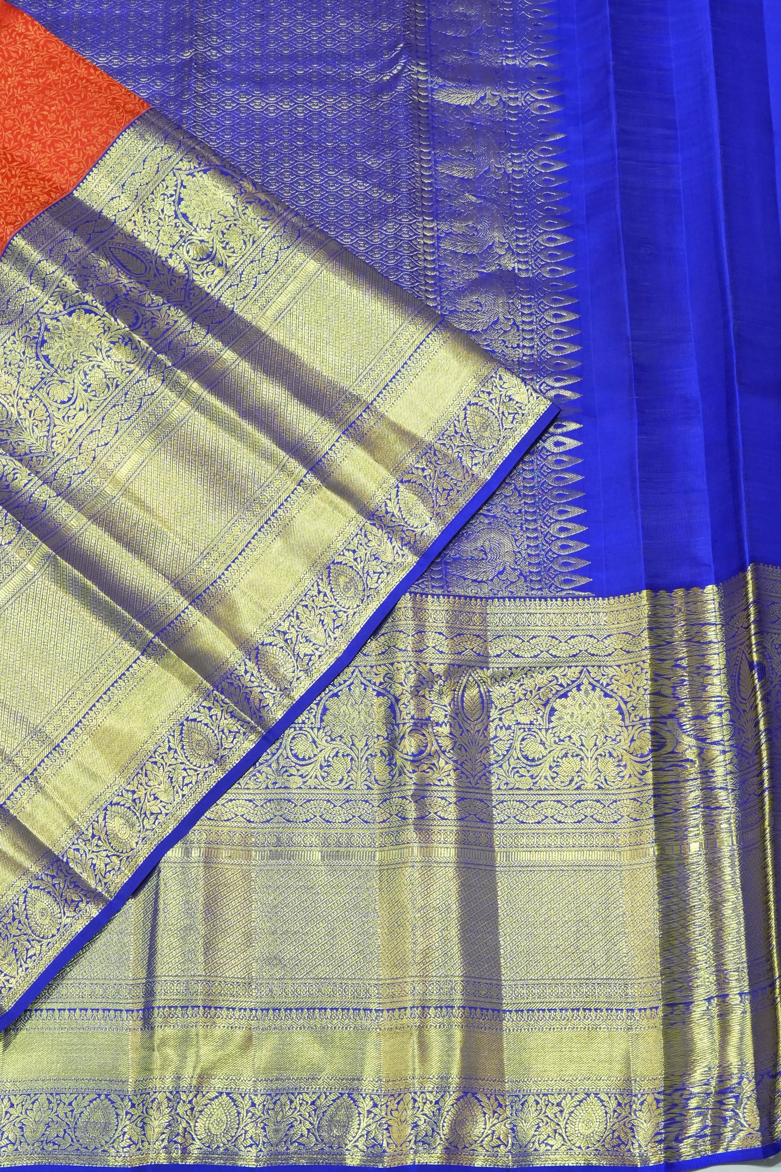 Dharmavaram Silk Brocade Red Saree
