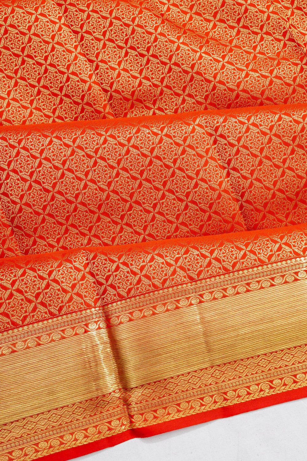 Dharmavaram Silk Brocade Red Saree