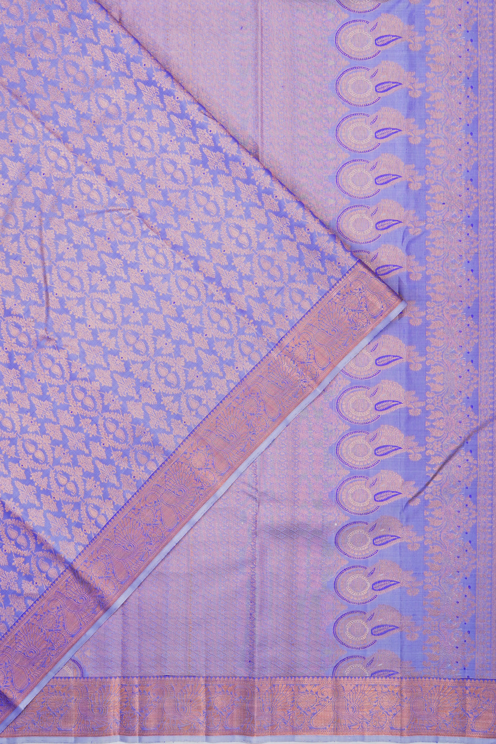 Dharmavaram Silk Brocade Blue Saree
