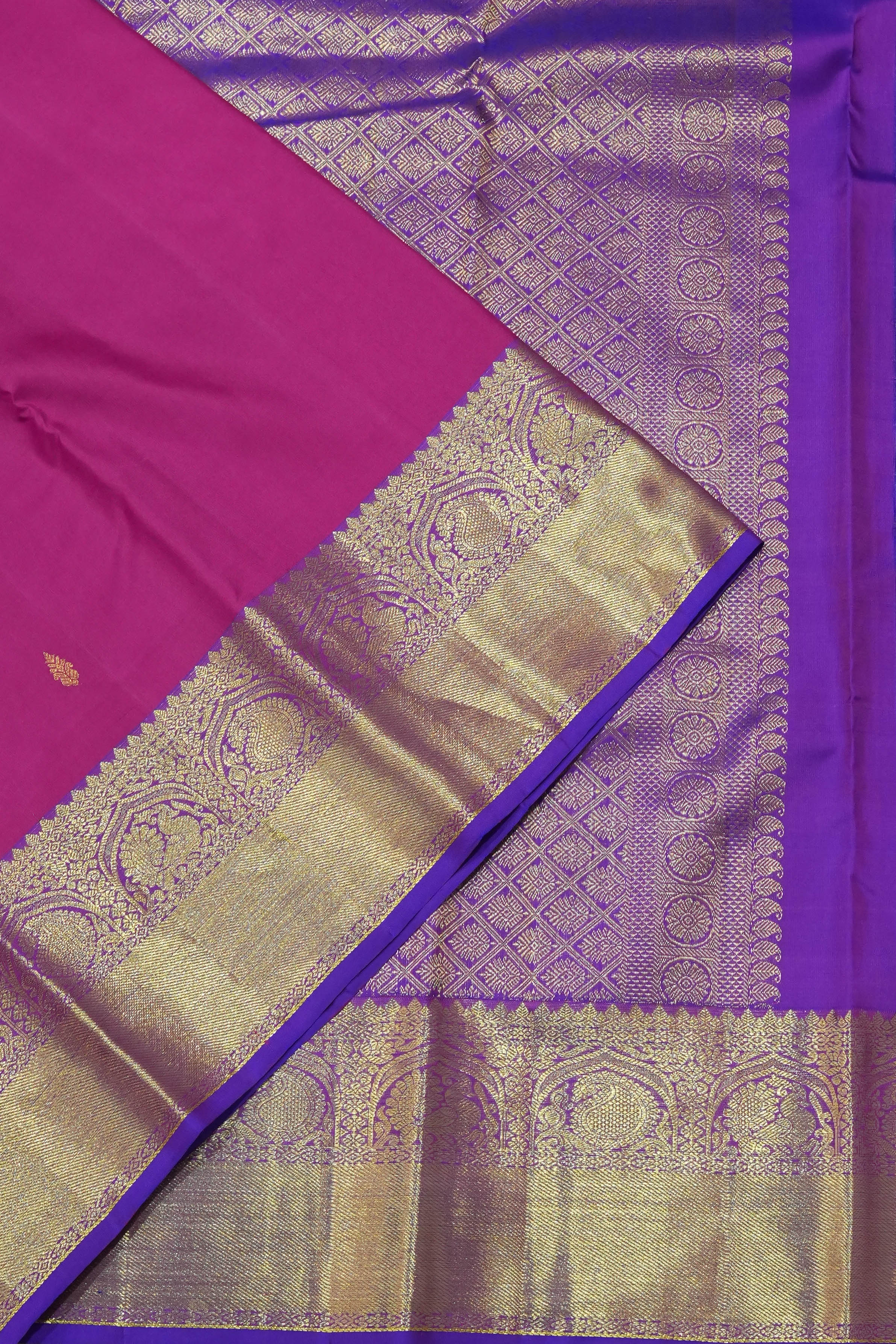 Dharmavaram Silk Butta Pink Saree