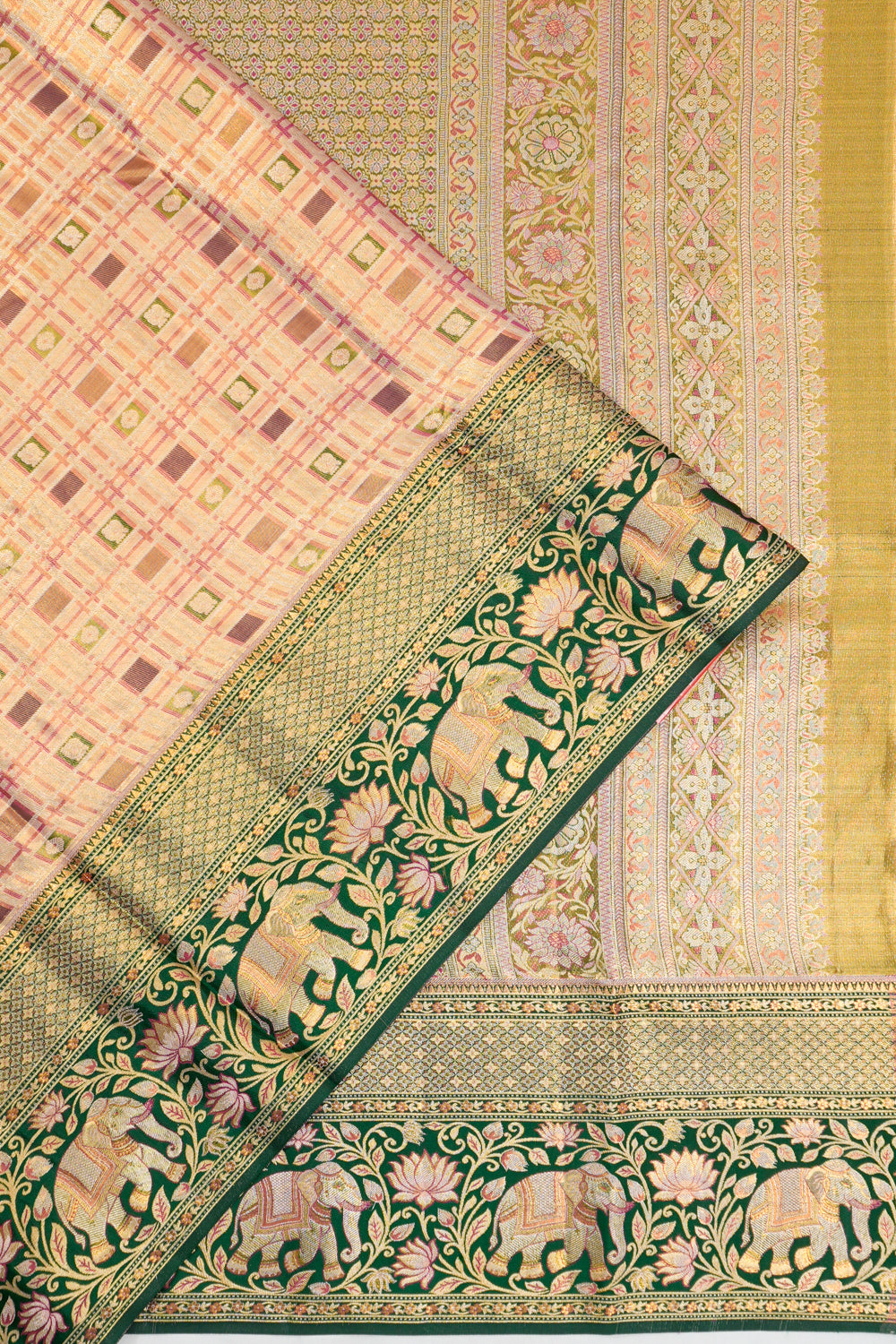 Taranga Kanchi Silk Tissue Brocade Pink Saree