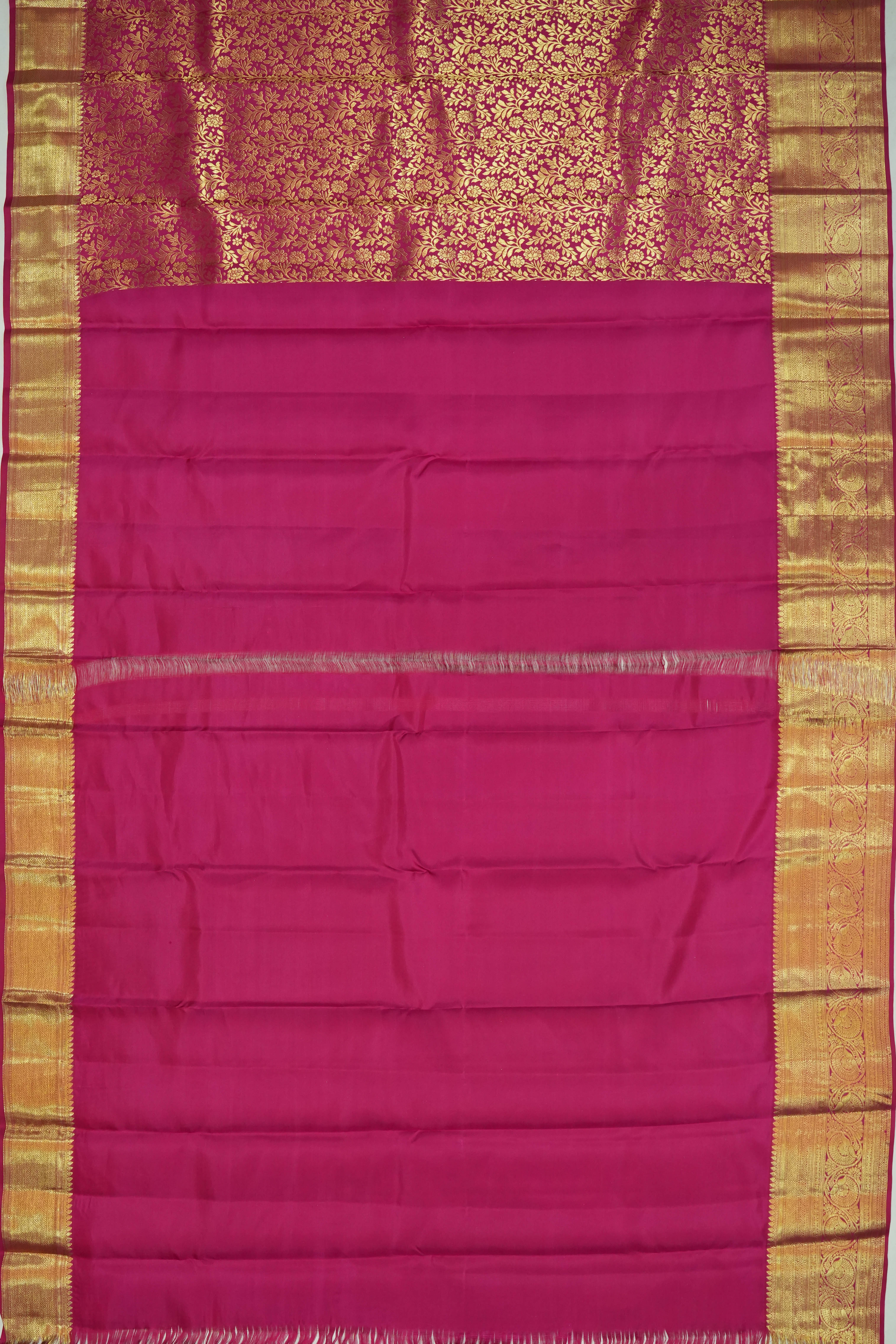 Dharmavaram Silk Brocade Purple Saree