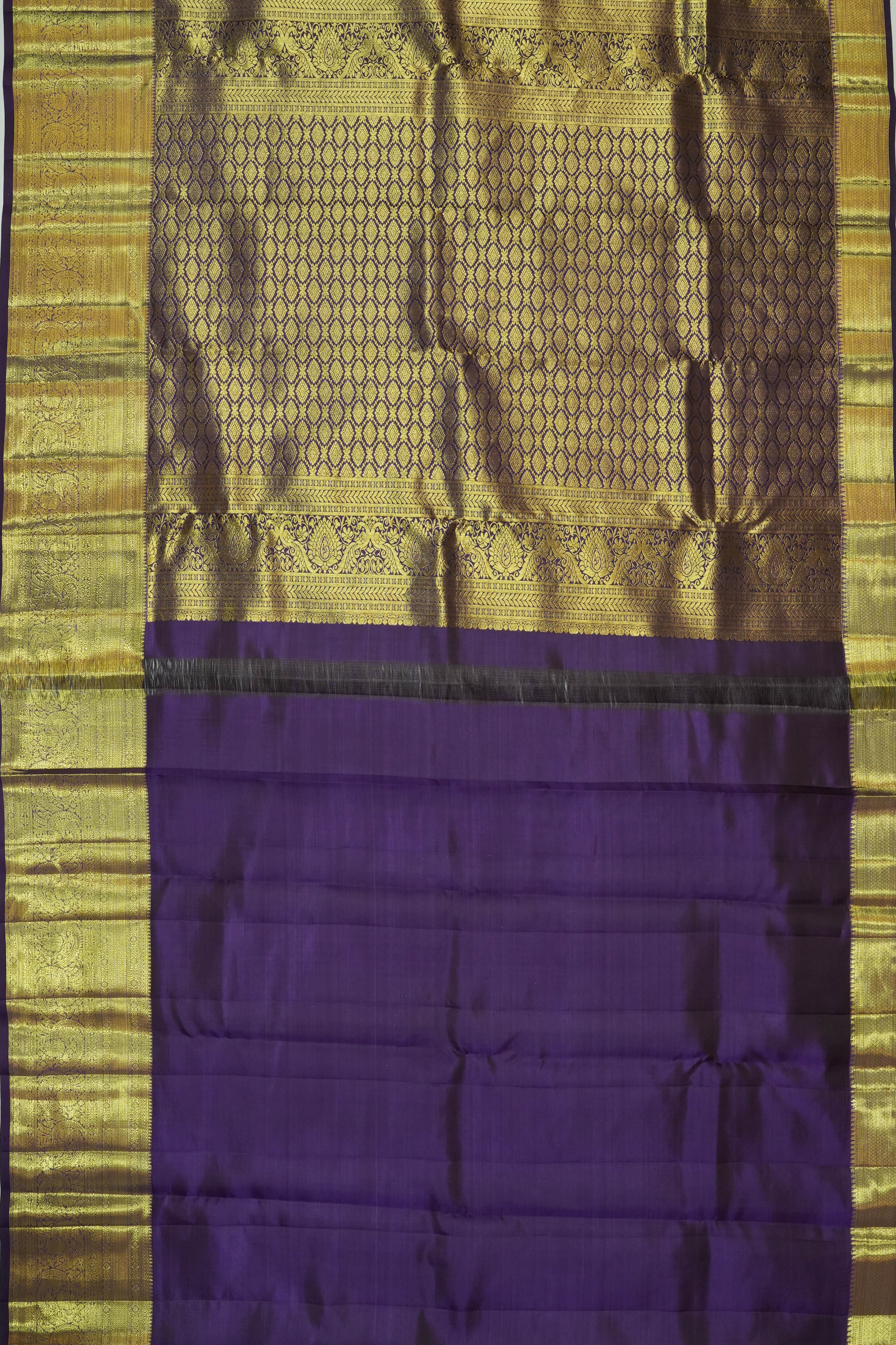 Dharmavaram Silk Brocade Purple Saree