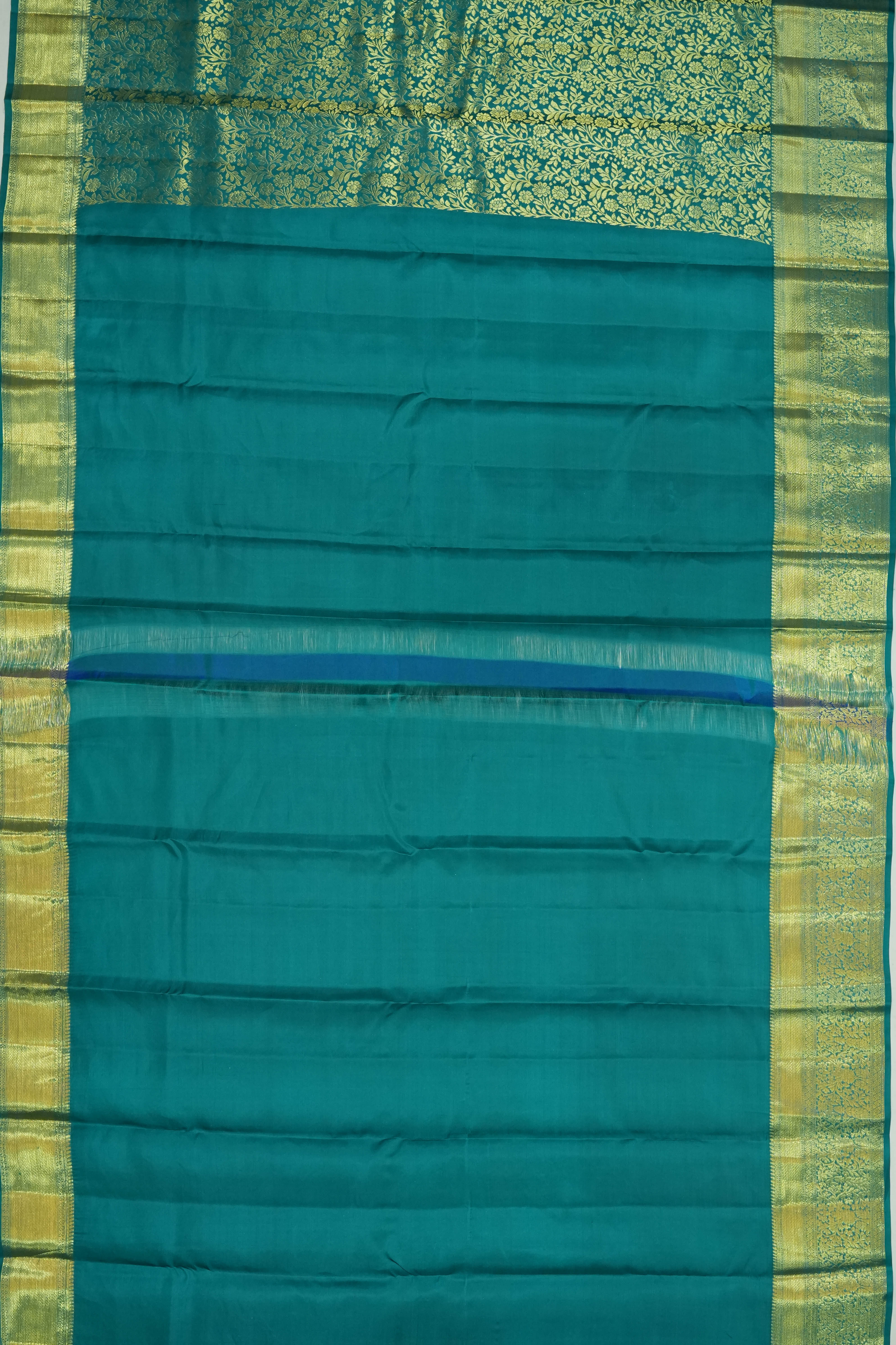 Dharmavaram Silk Brocade Blue Saree