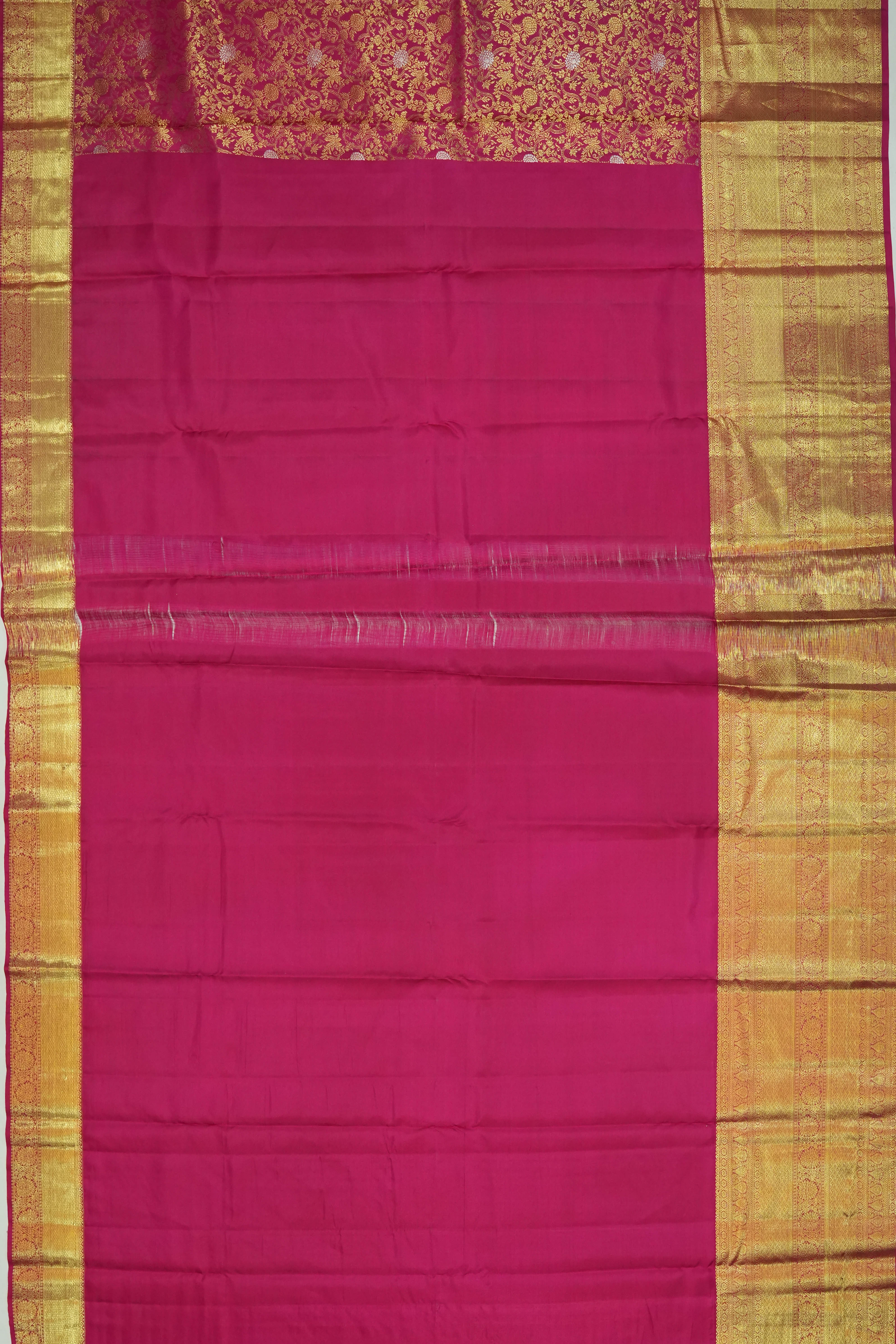 Dharmavaram Silk Brocade Purple Saree