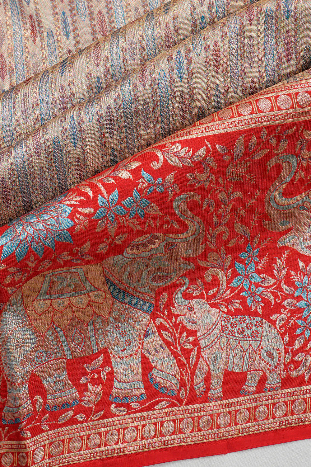Taranga Kanchi Silk Tissue Brocade Violet Saree