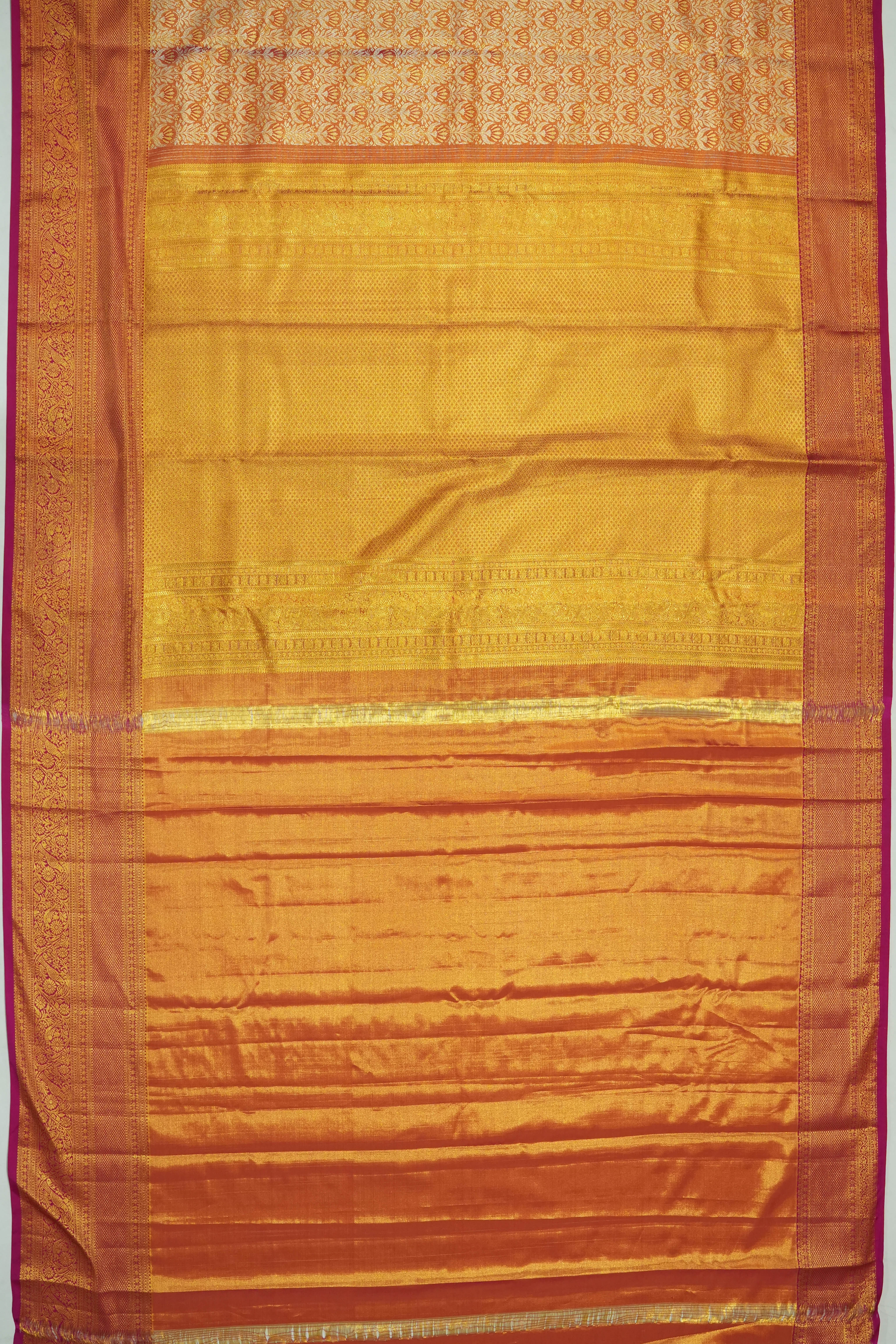 Dharmavaram Silk Tissue Brocade Red Saree