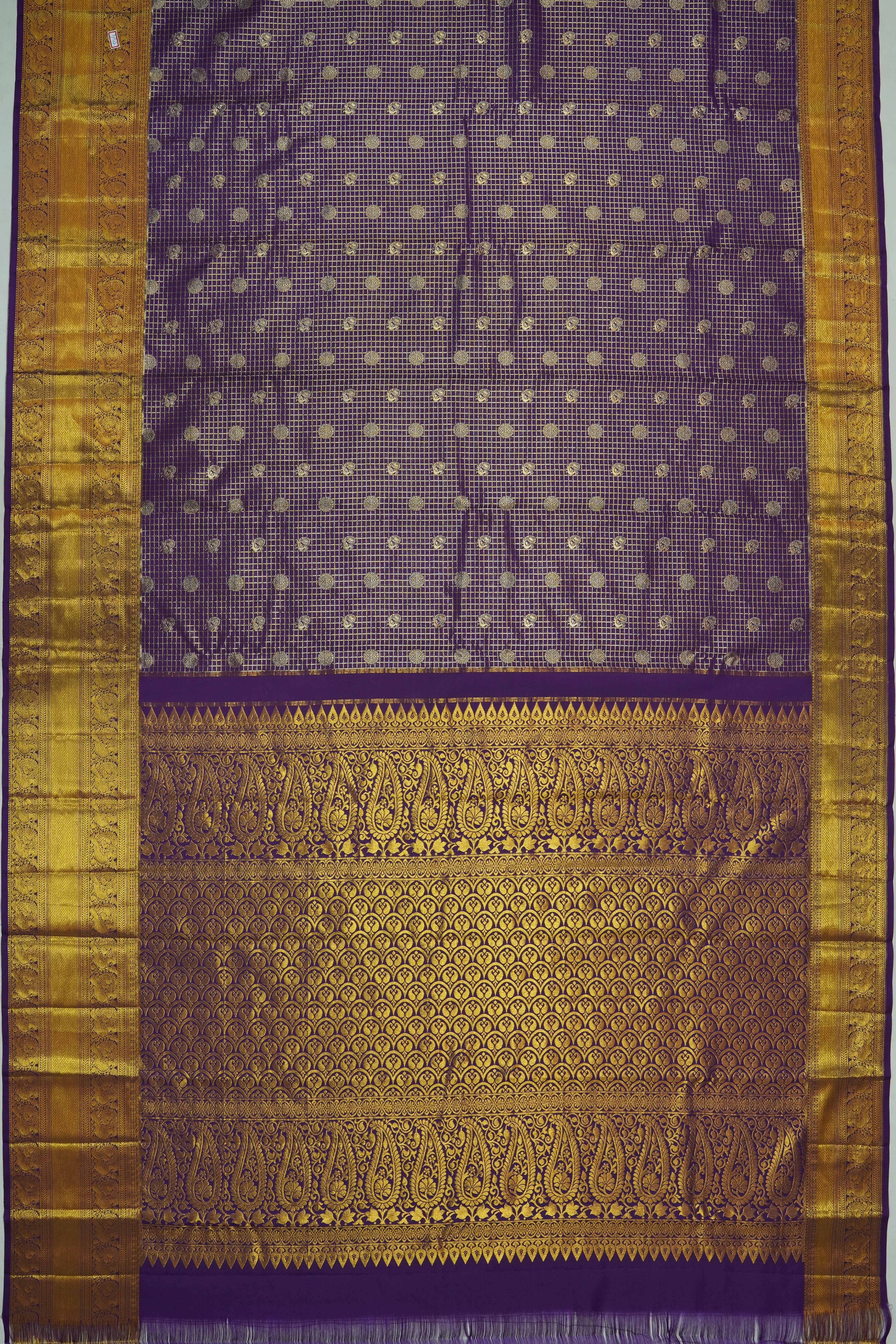 Dharmavaram Silk Brocade Purple Saree