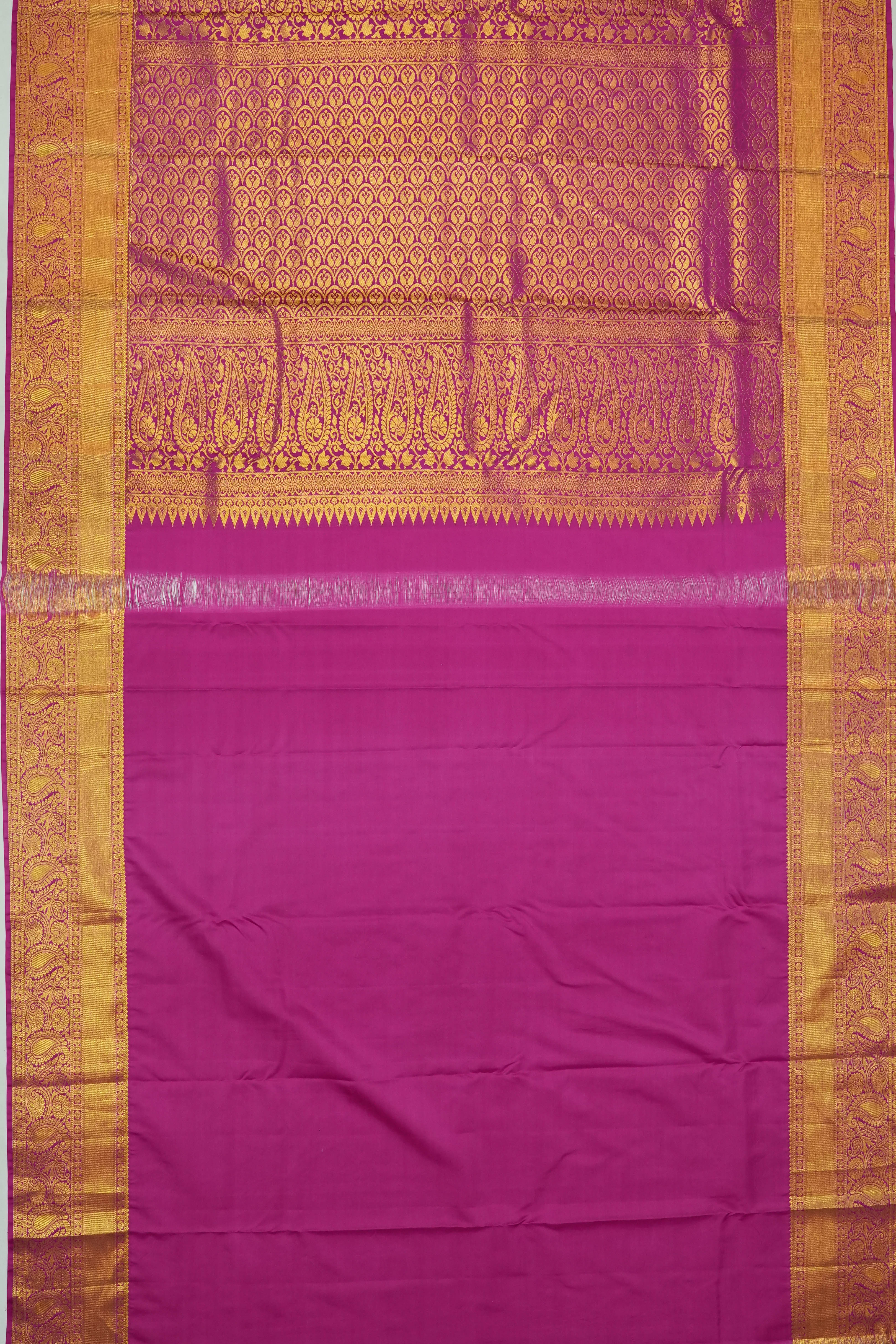 Dharmavaram Silk Brocade Violet Saree