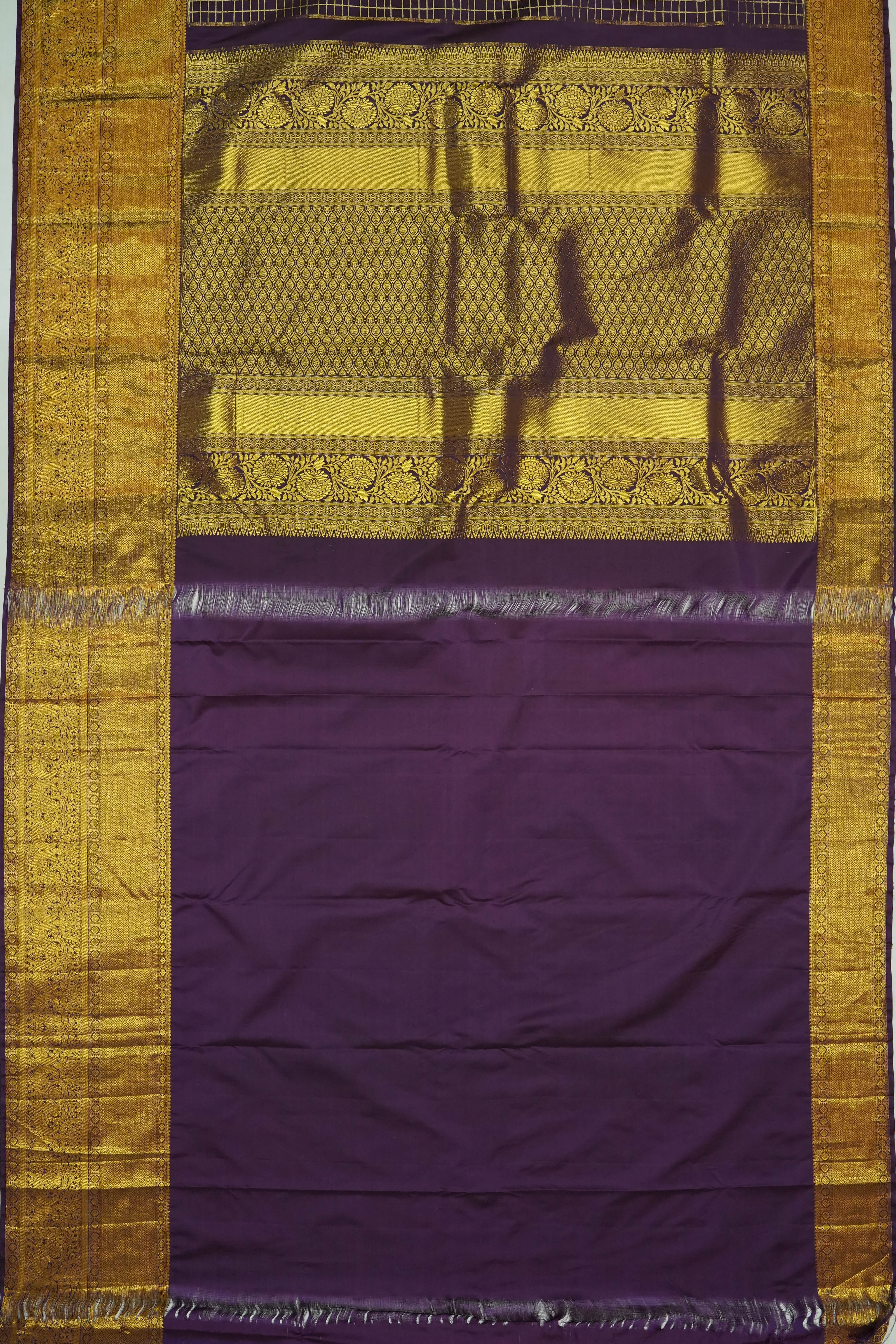 Dharmavaram Silk Brocade Purple Saree