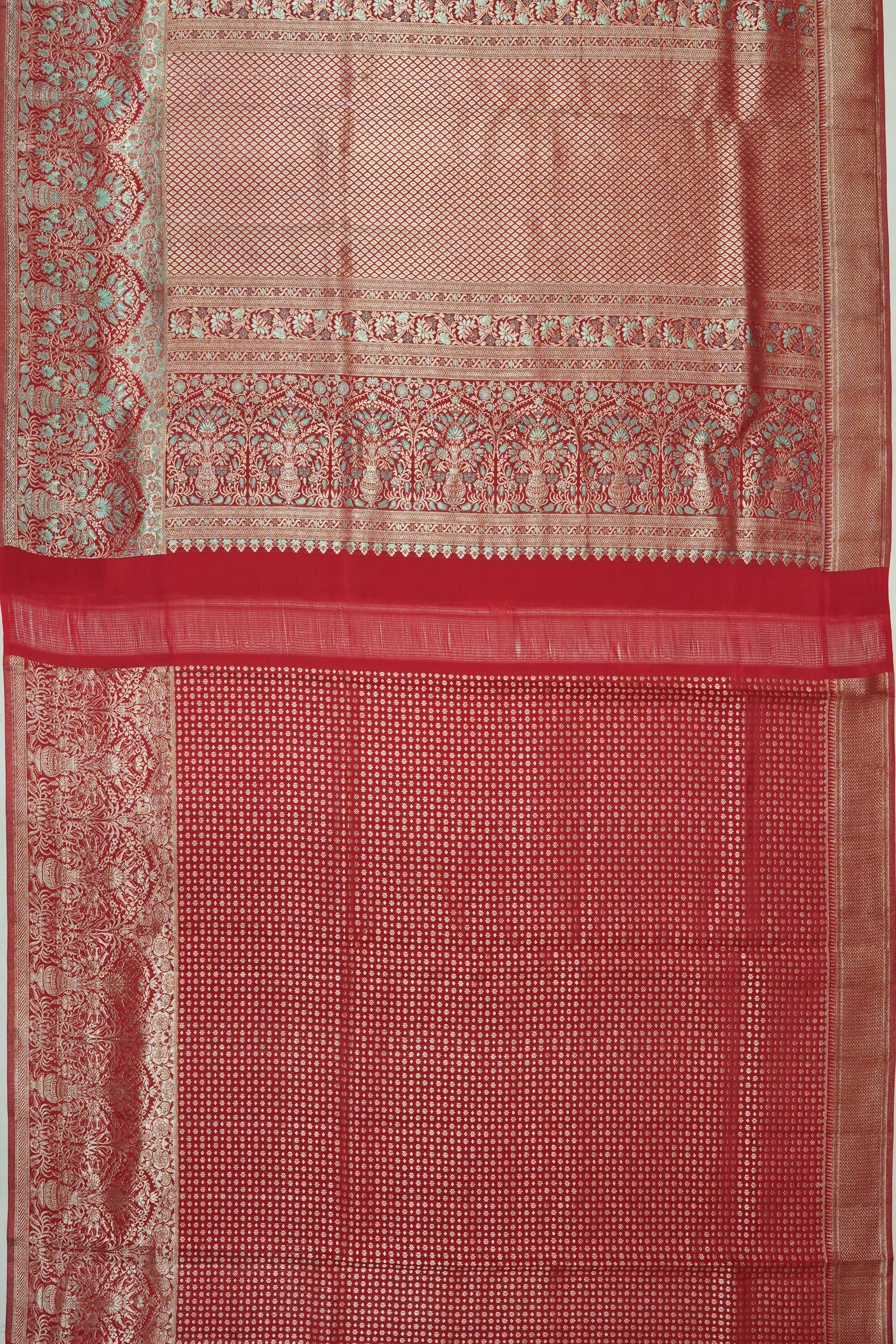 Dharmavaram Silk Brocade Blue Saree