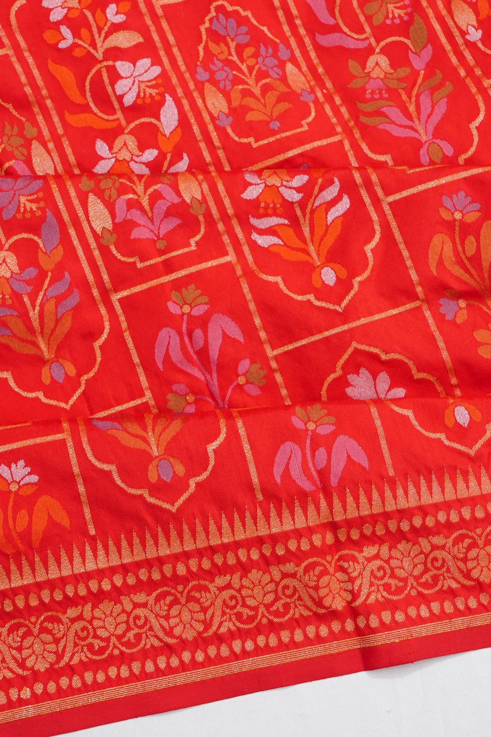 Banarasi Silk Brocade Red Saree