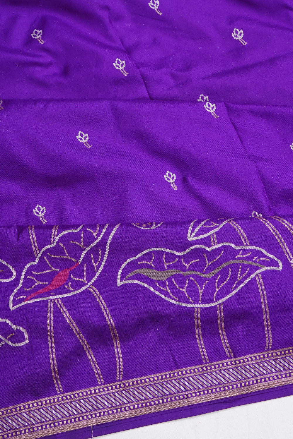 Banarasi Silk Brocade Purple Saree