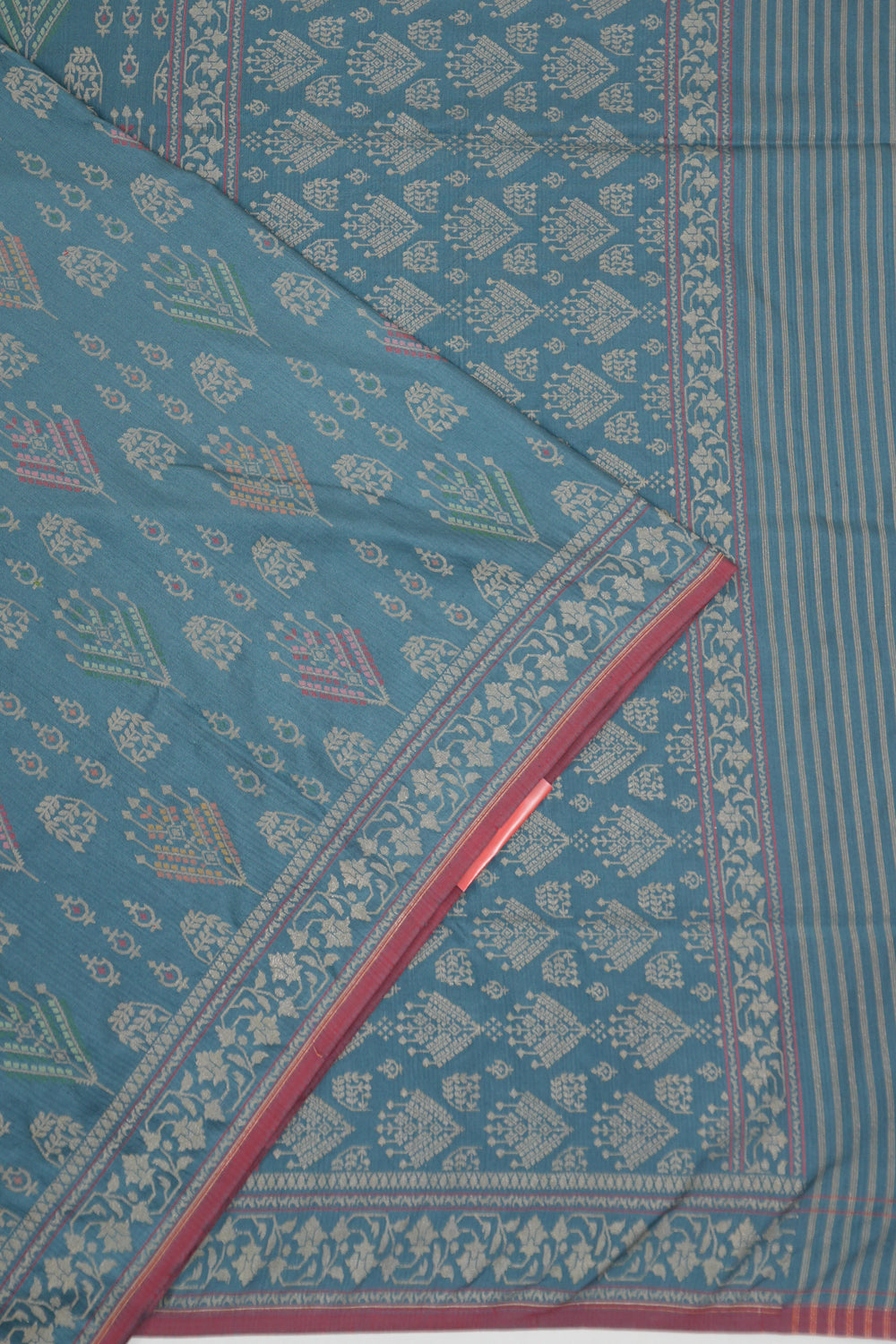 Banarasi Silk Brocade Blue Saree