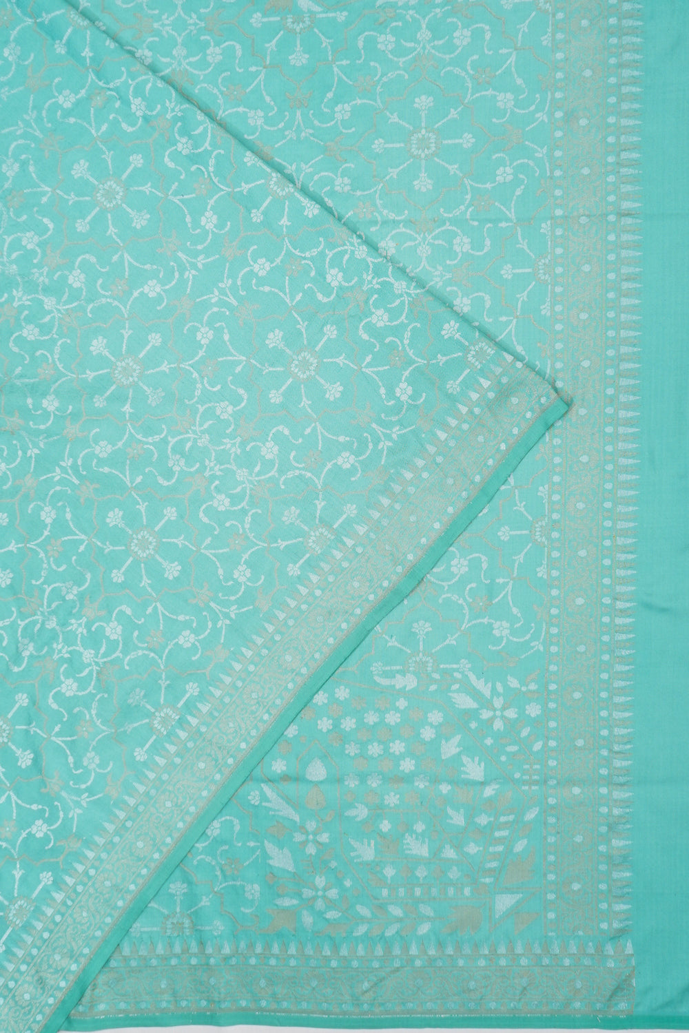 Banarasi Silk Brocade Sky Blue Saree