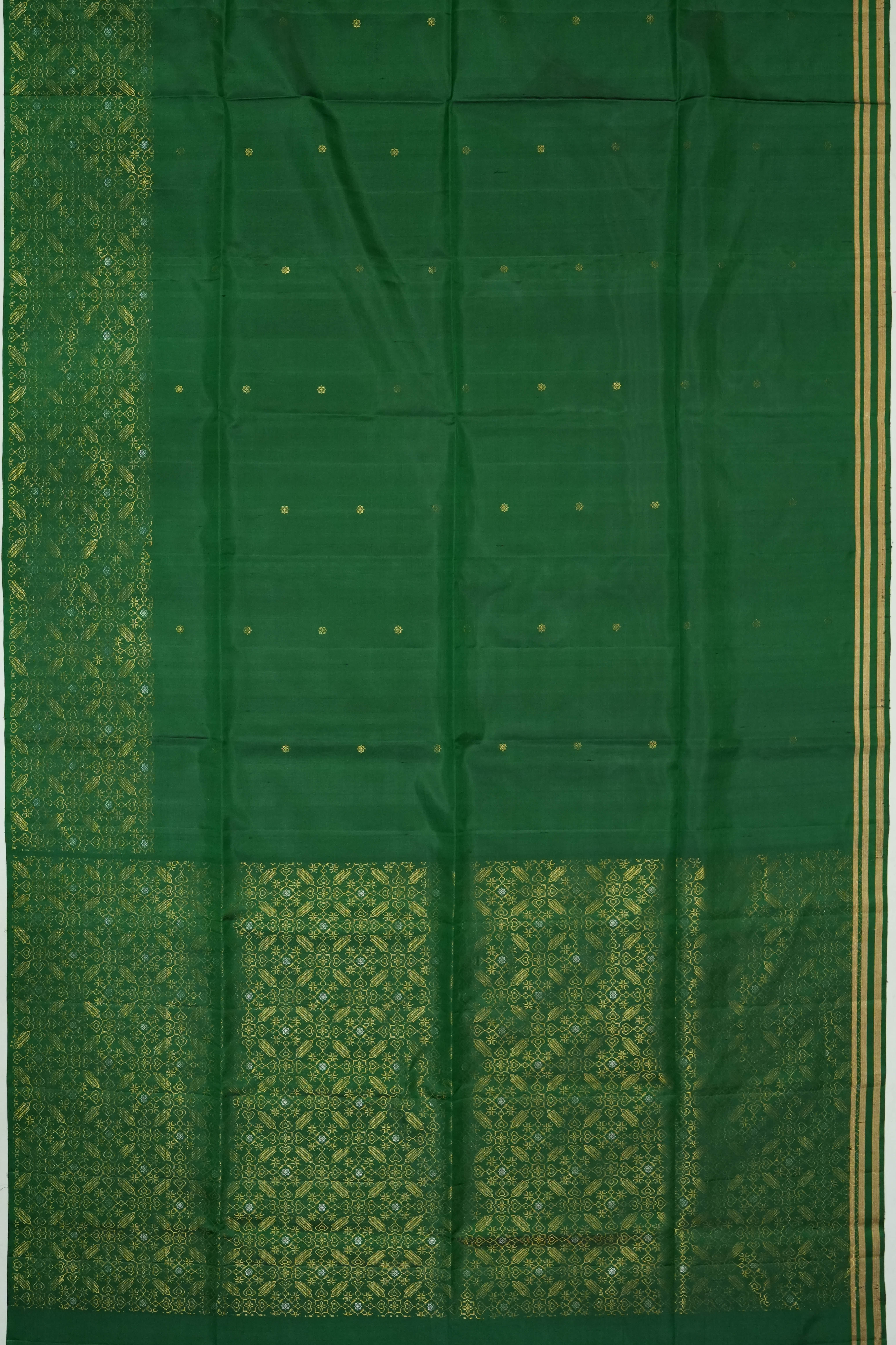 Soft Silk Butta Green Saree