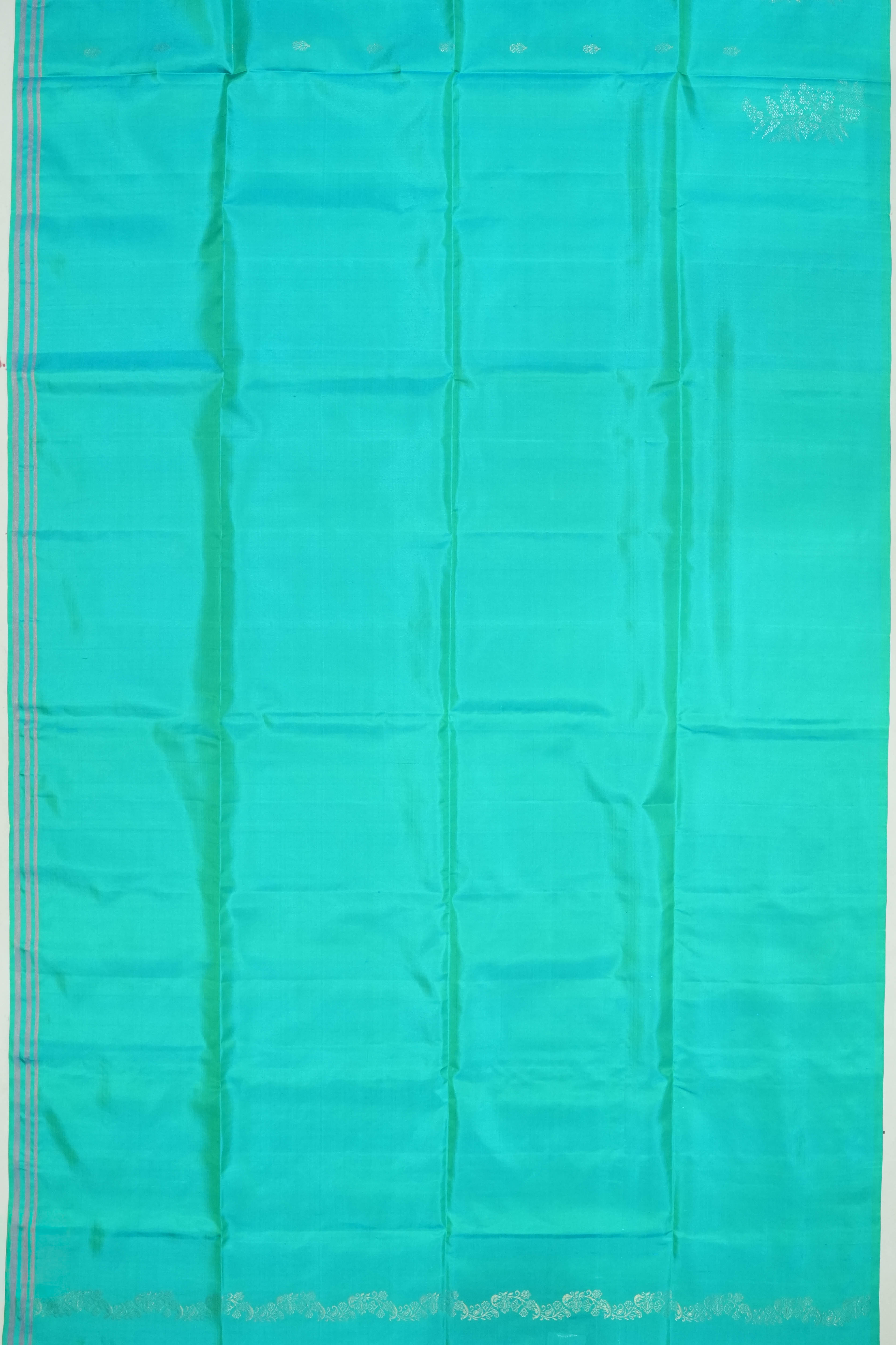Soft Silk Butta Blue Saree
