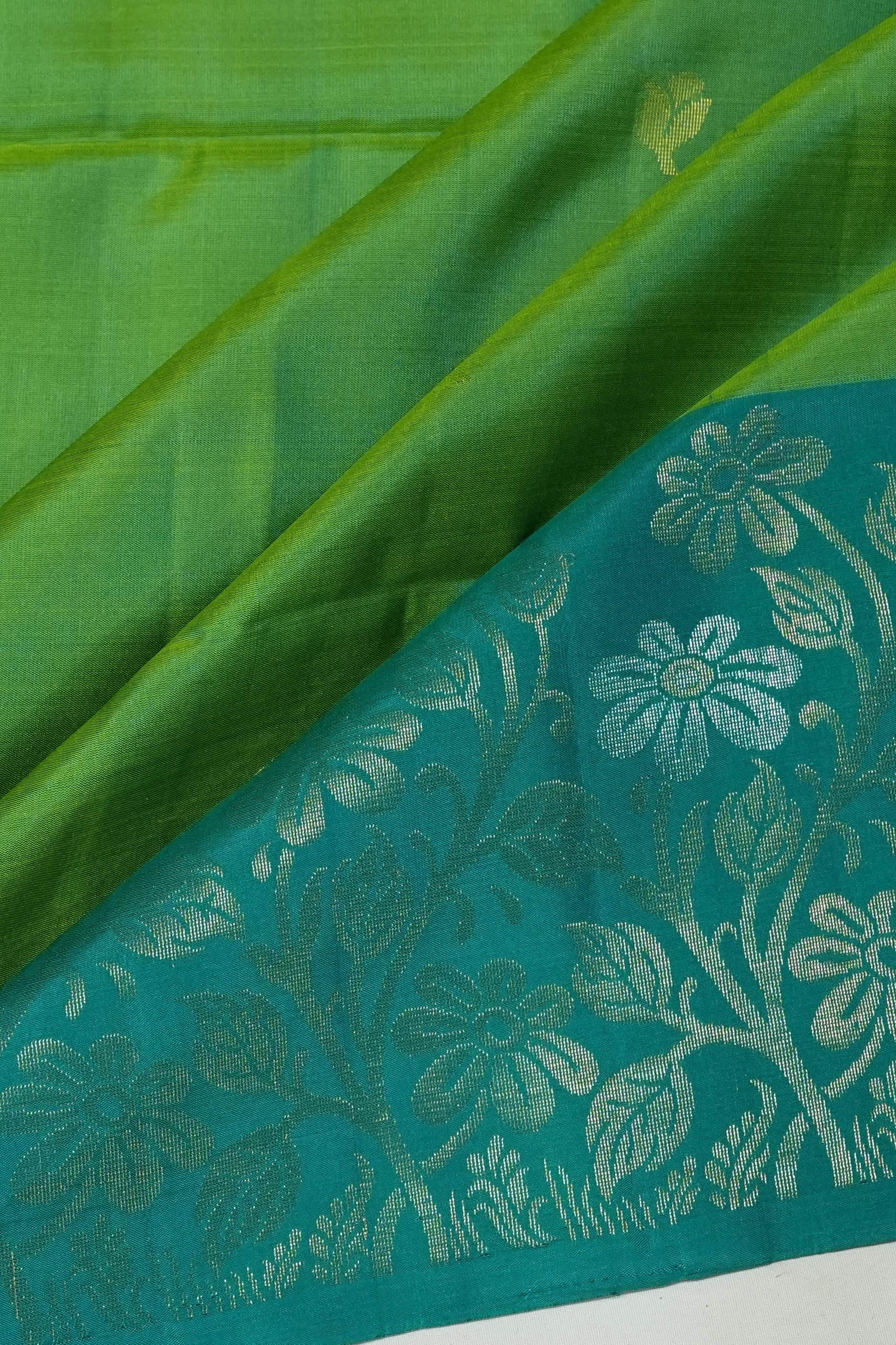 Soft Silk Butta Green Saree