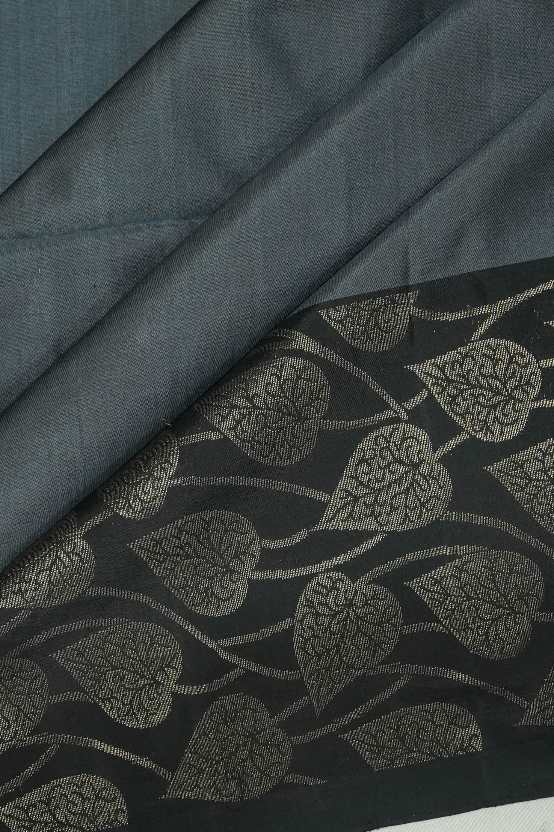 Soft Silk Butta Grey Saree