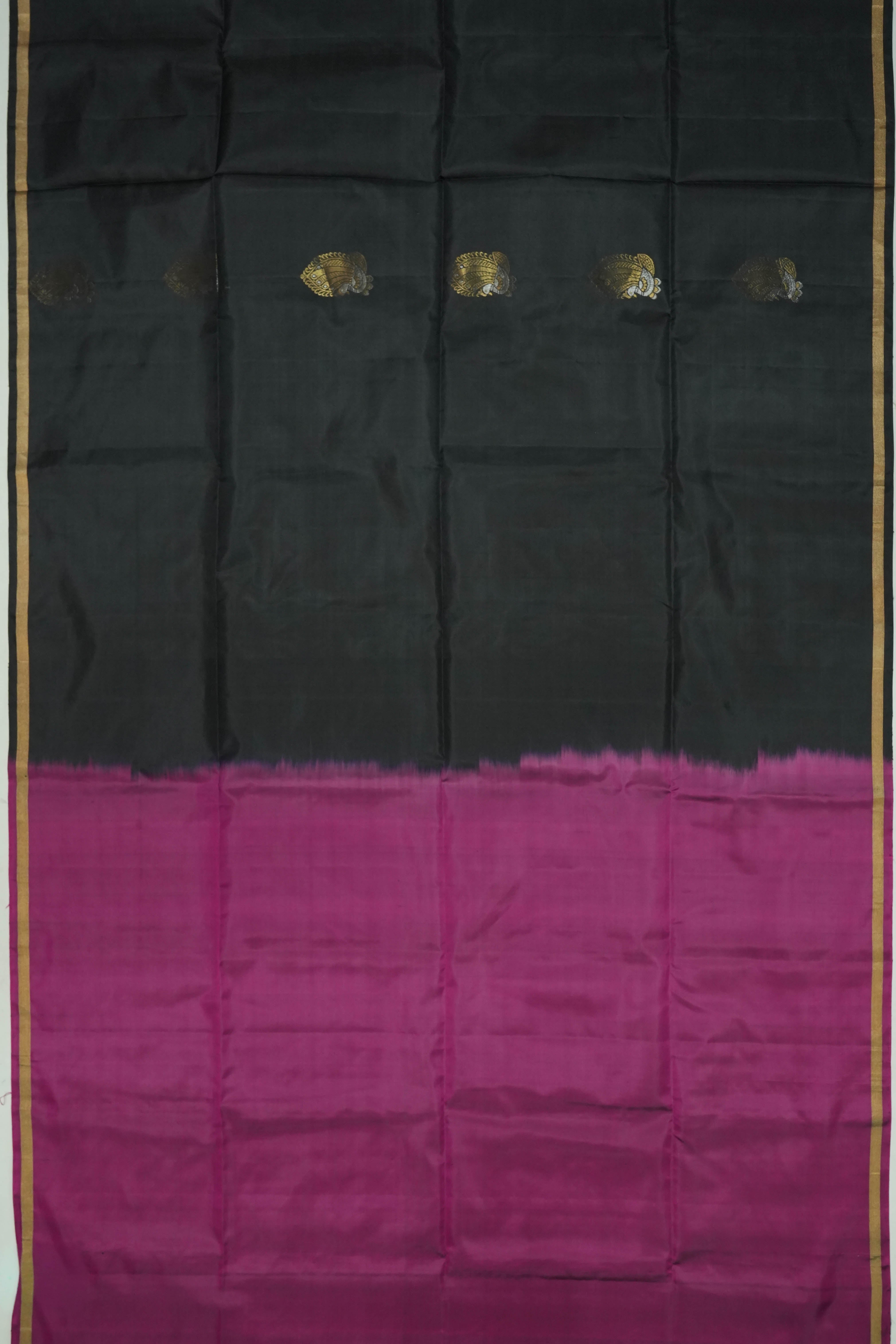 Soft Silk Butta Black Saree