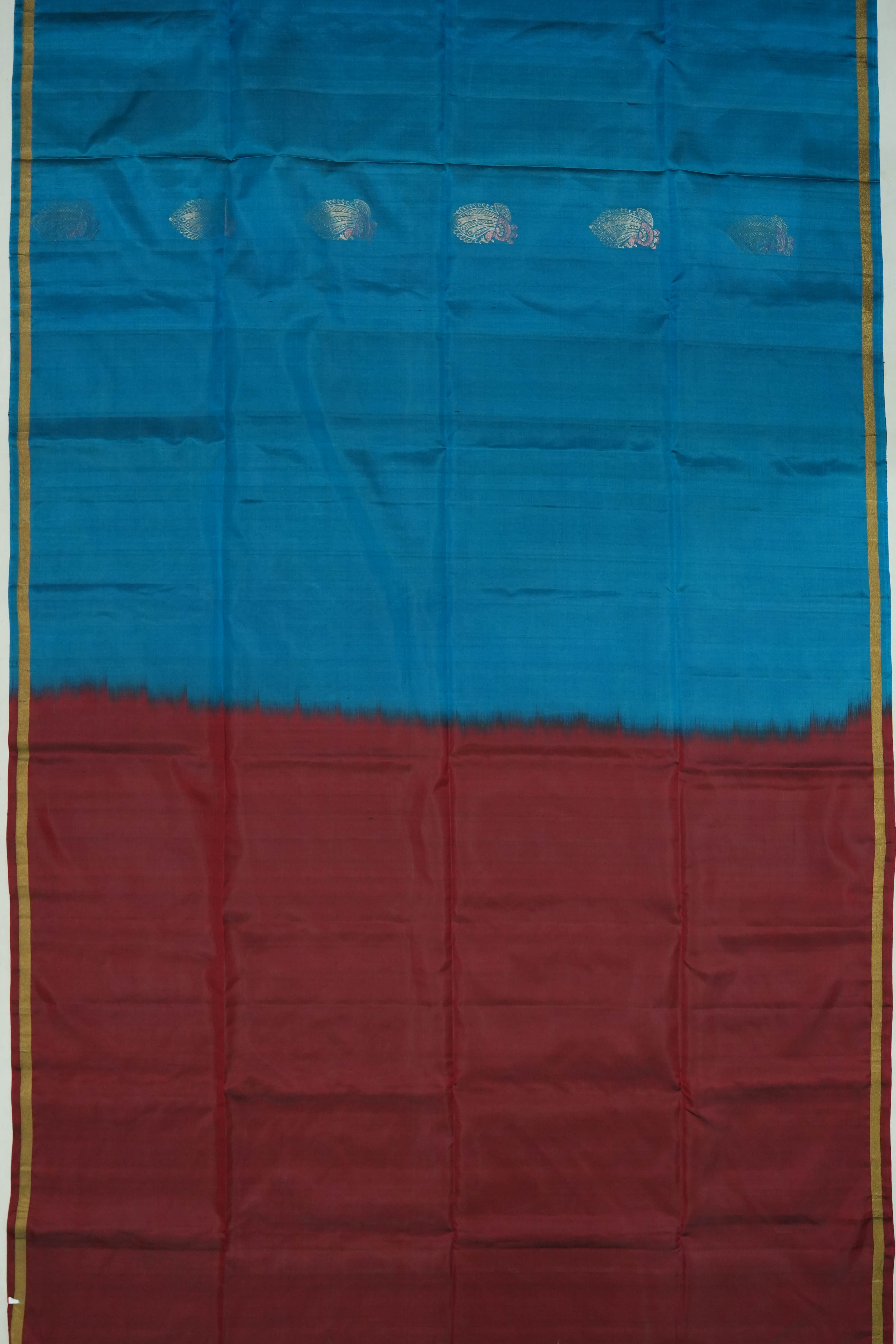 Soft Silk Butta Blue Saree