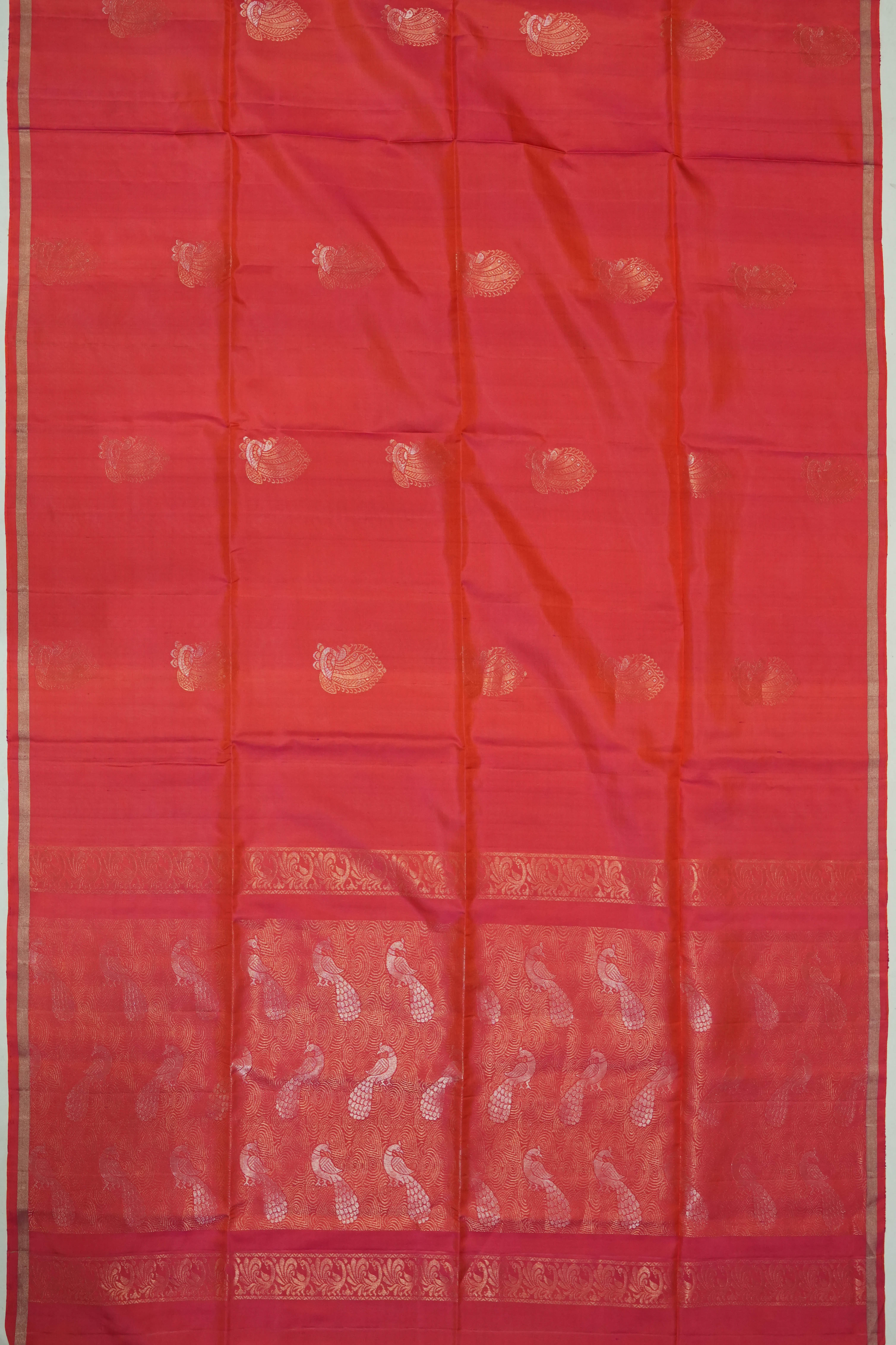 Soft Silk Butta Red Saree