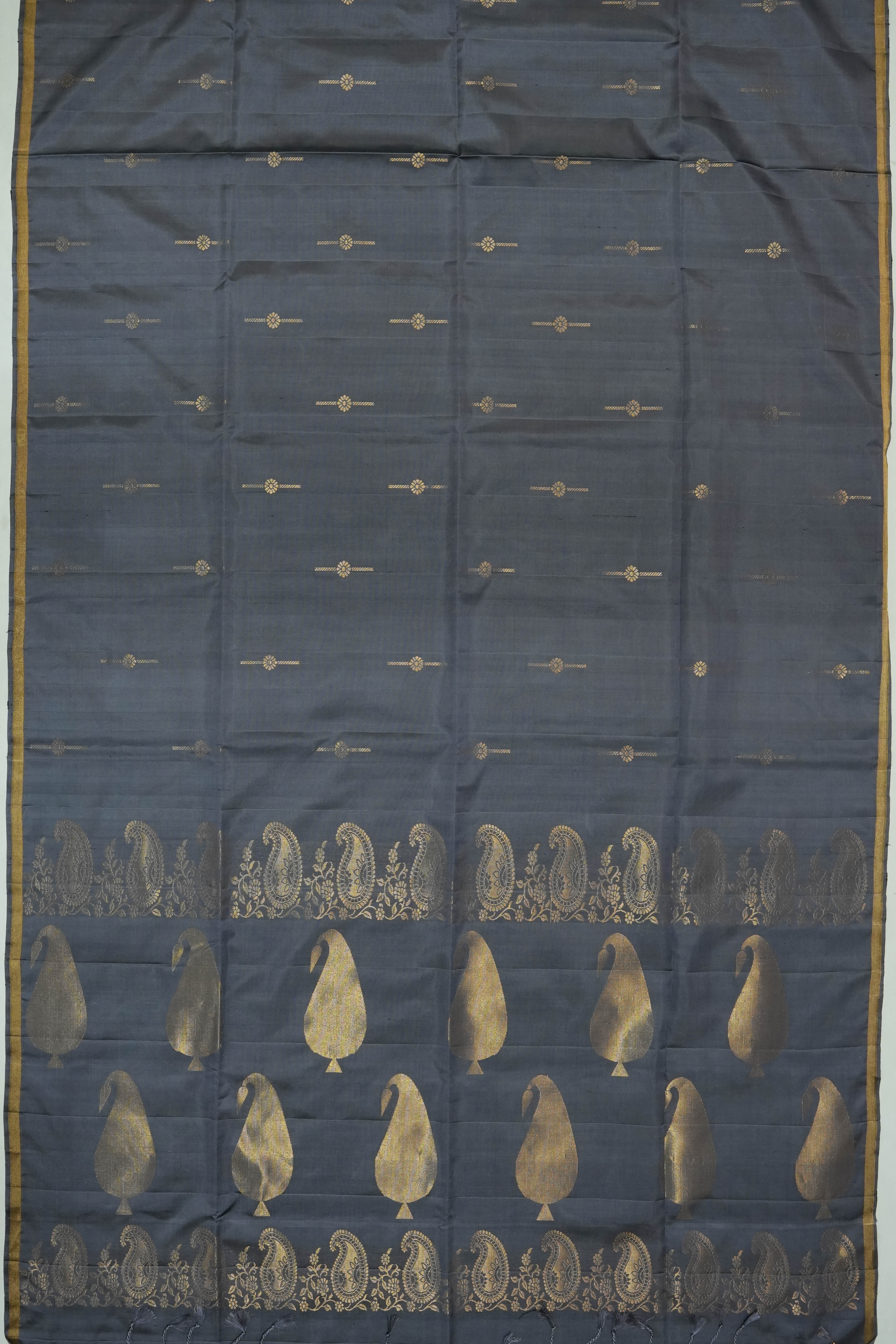 Soft Silk Butta Black Saree