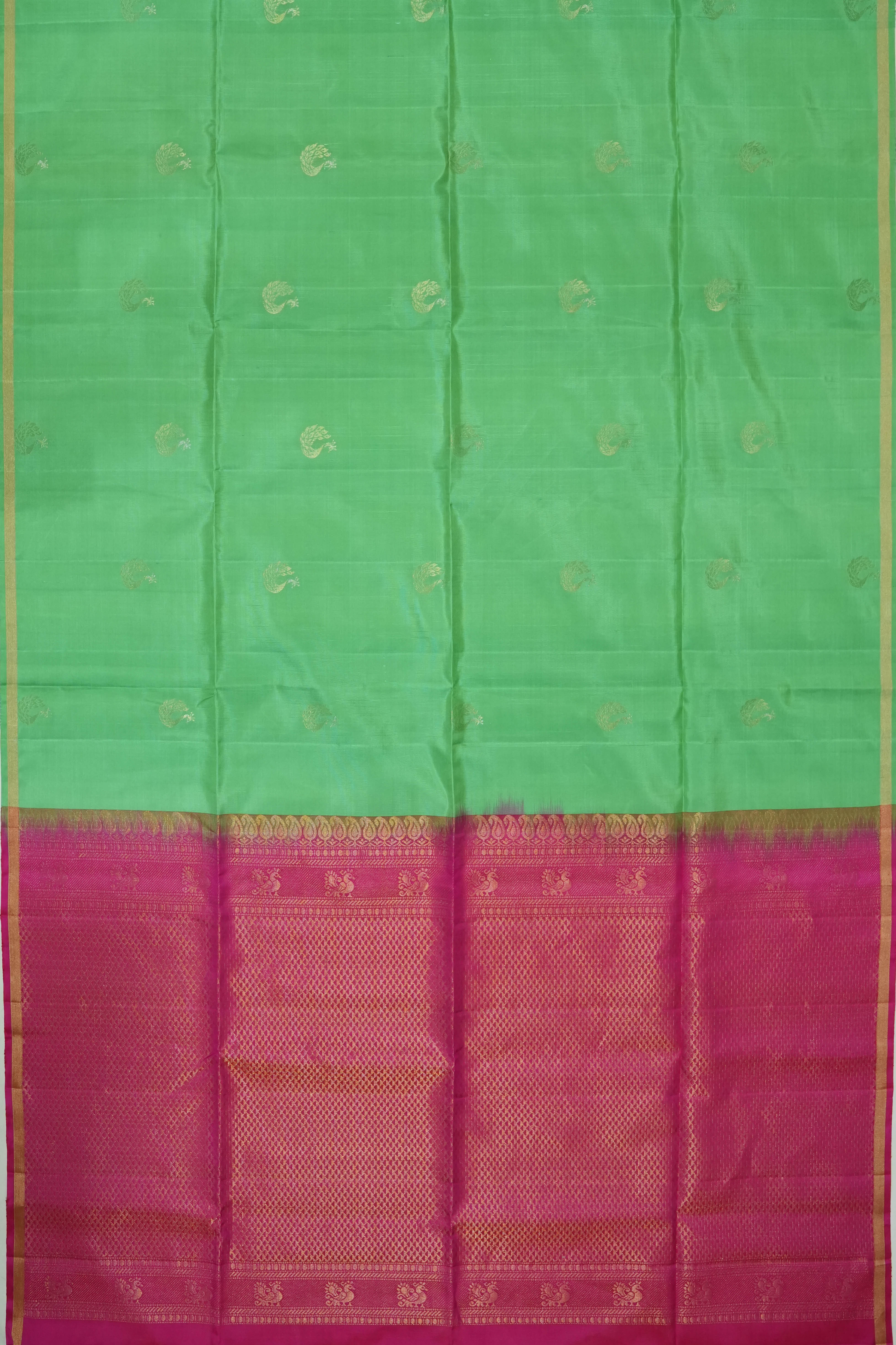 Soft Silk Butta Green Saree