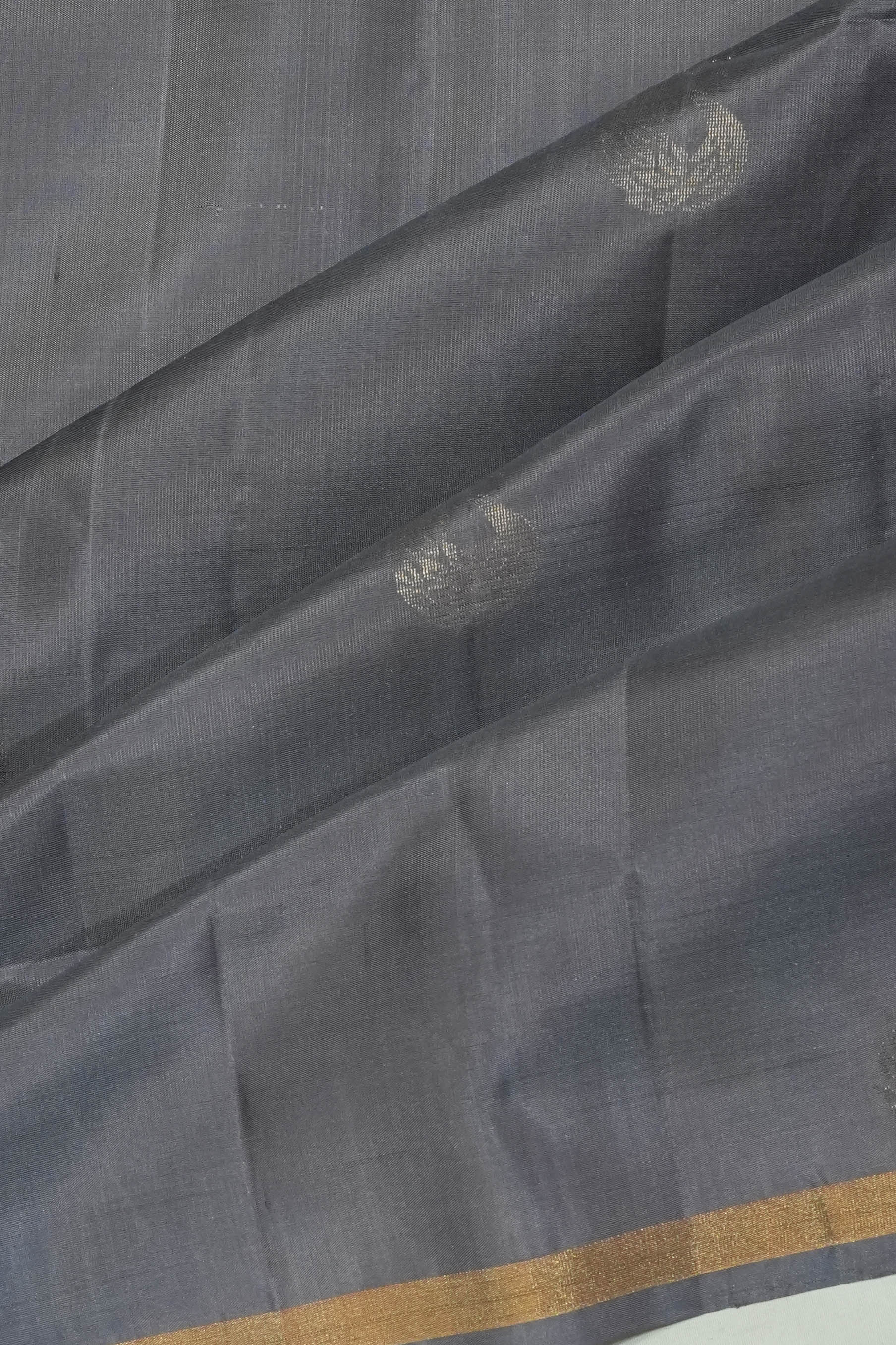 Soft Silk Butta Grey Saree