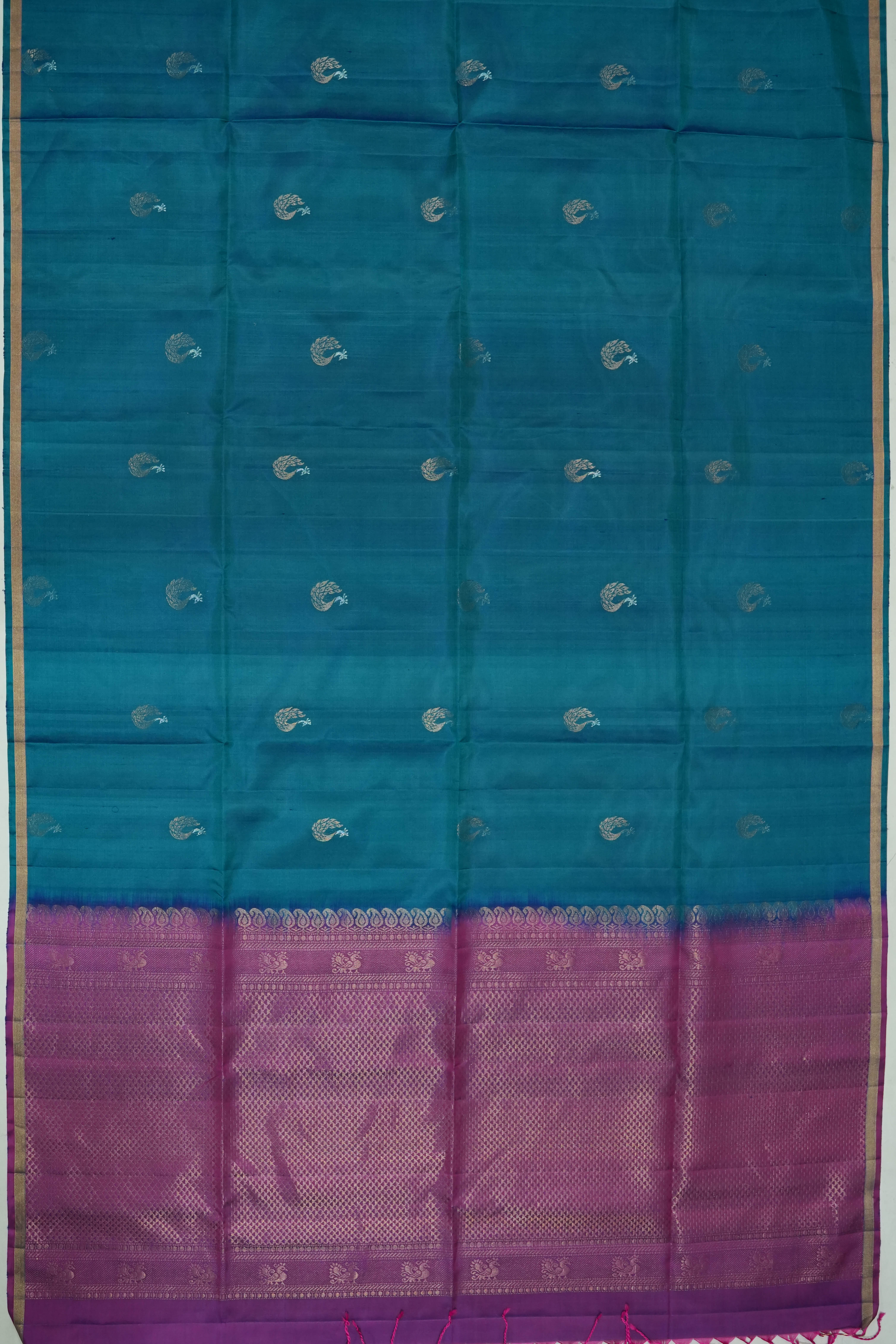 Soft Silk Butta Blue Saree