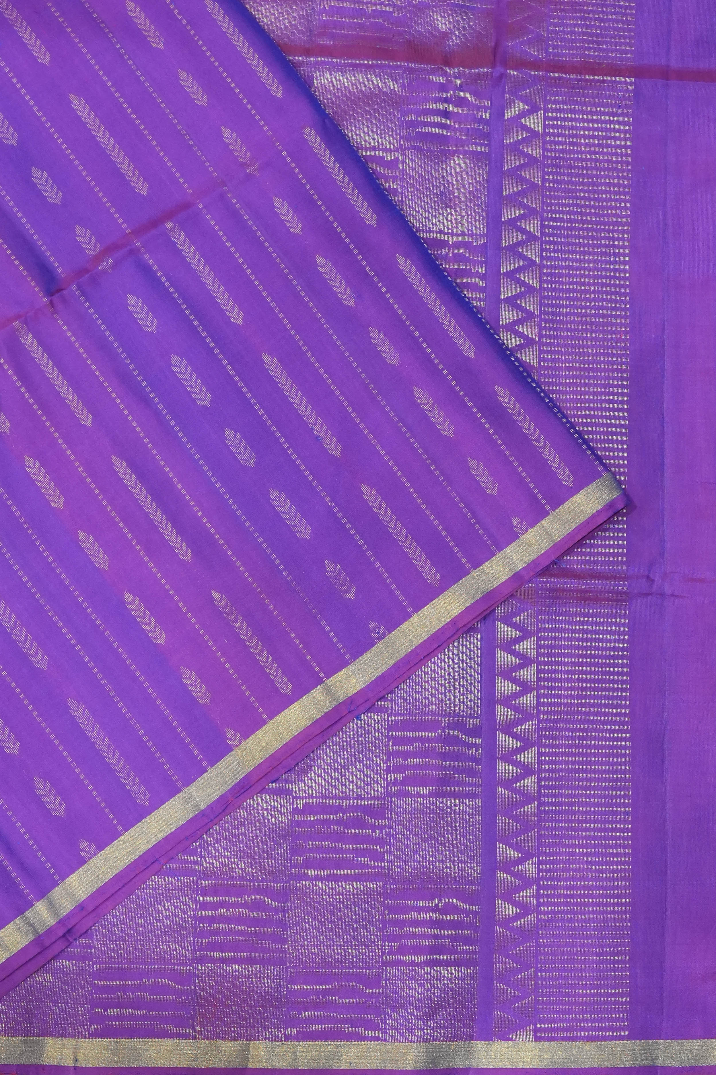 Soft Silk Butta Violet Saree