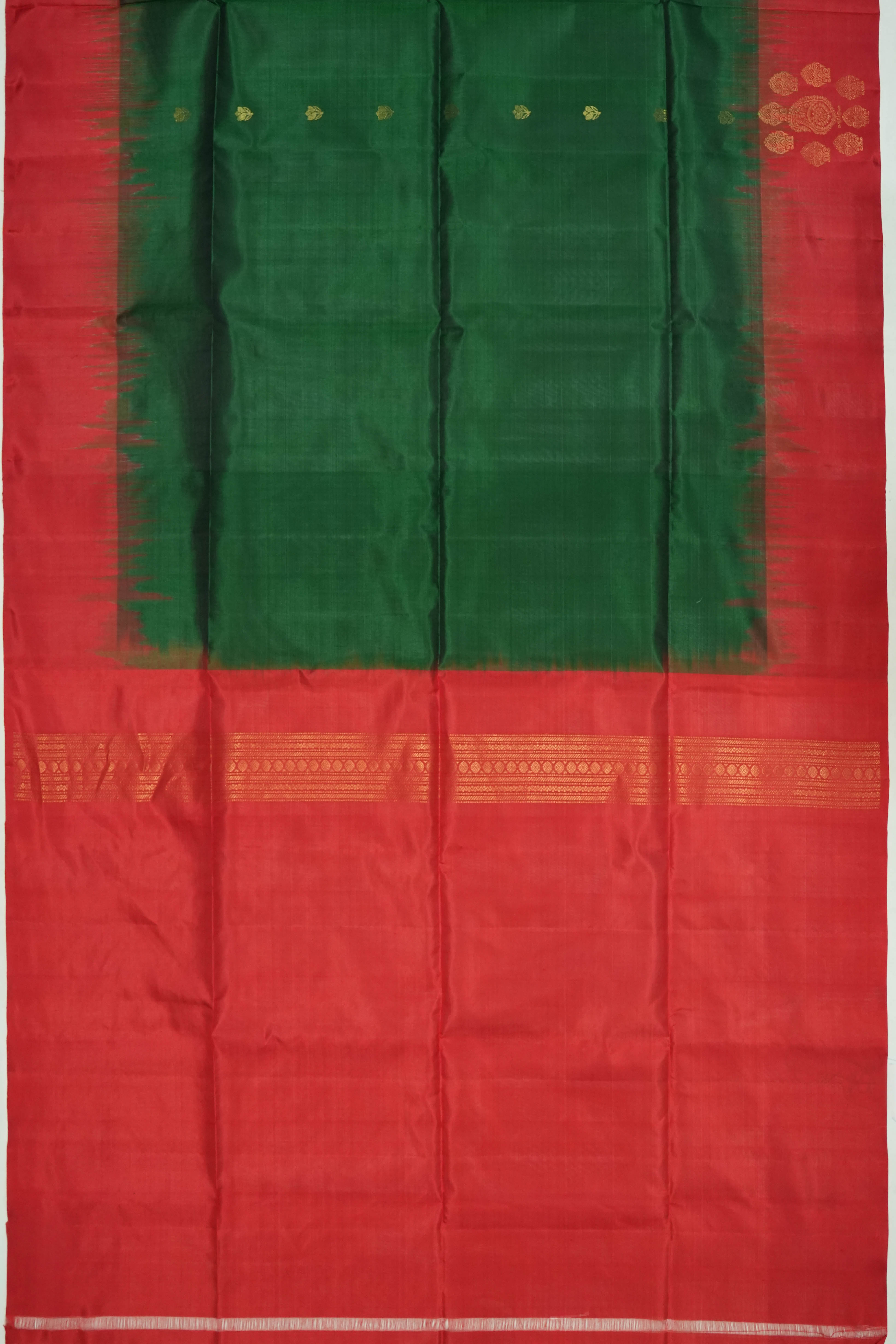 Soft Silk Butta Green Saree