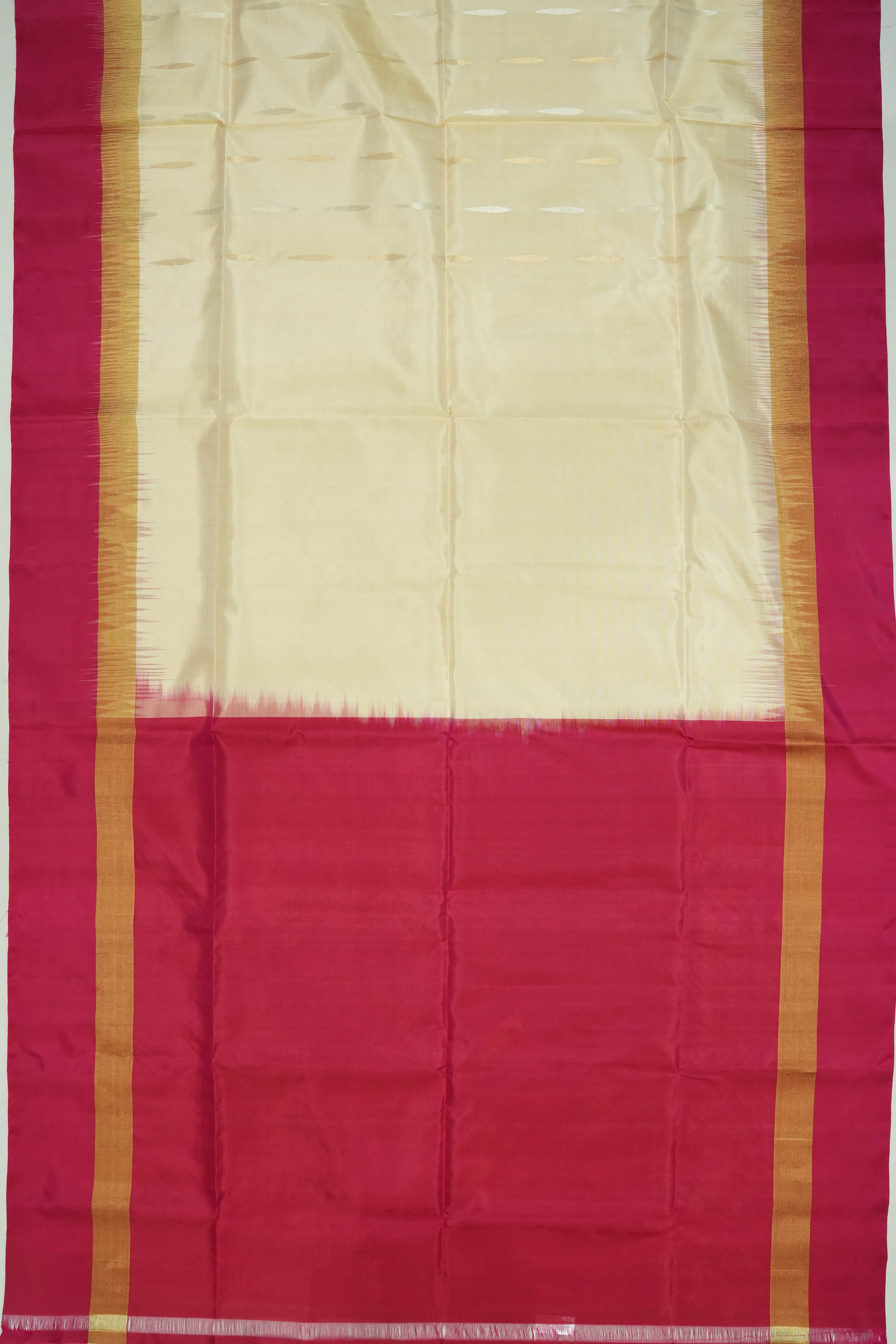 Soft Silk Butta Cream Saree