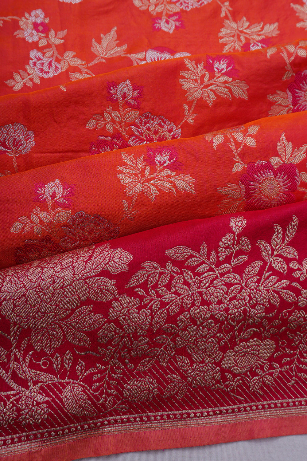 Banarasi Silk Jaal Red Saree