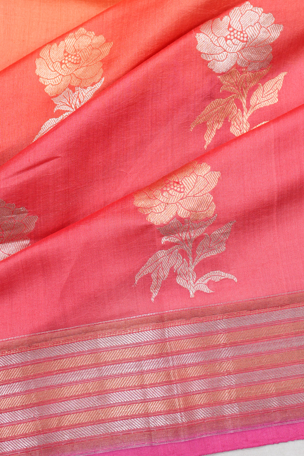 Banarasi Silk Butta Pink Saree