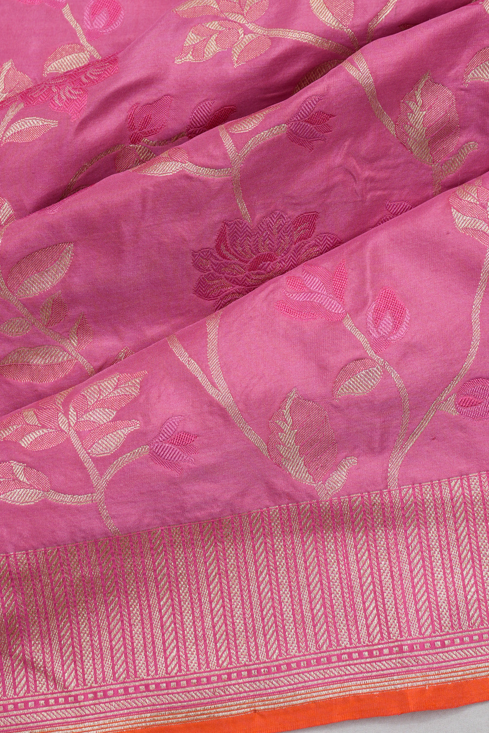 Banarasi Silk Brocade Pink Saree