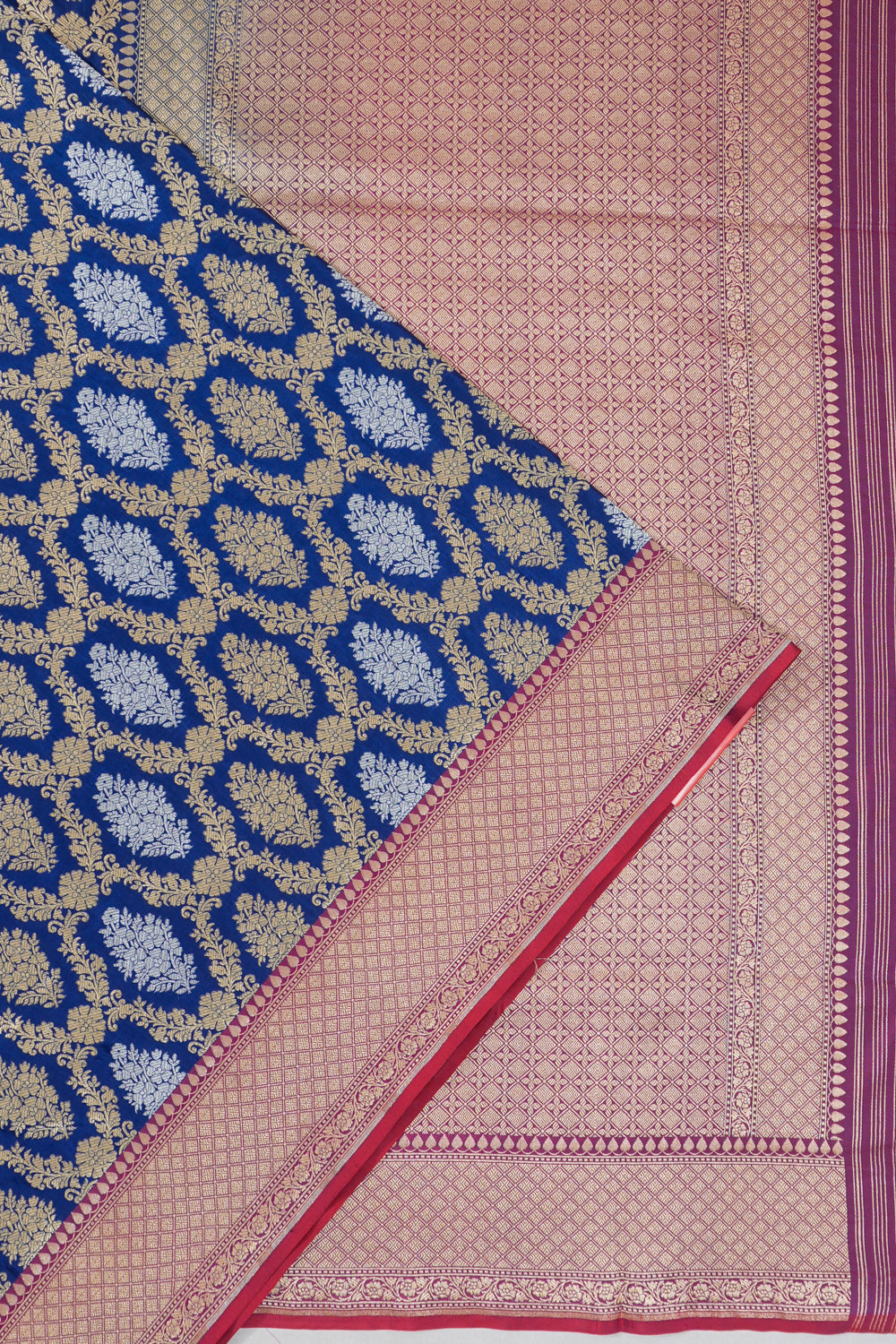 Banarasi Silk Brocade Blue Saree