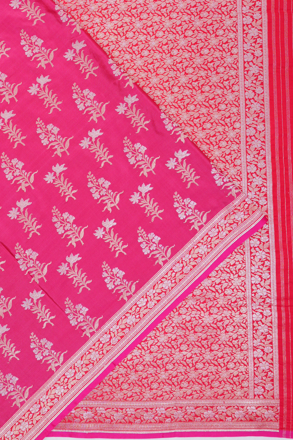 Banarasi Silk Brocade Pink Saree