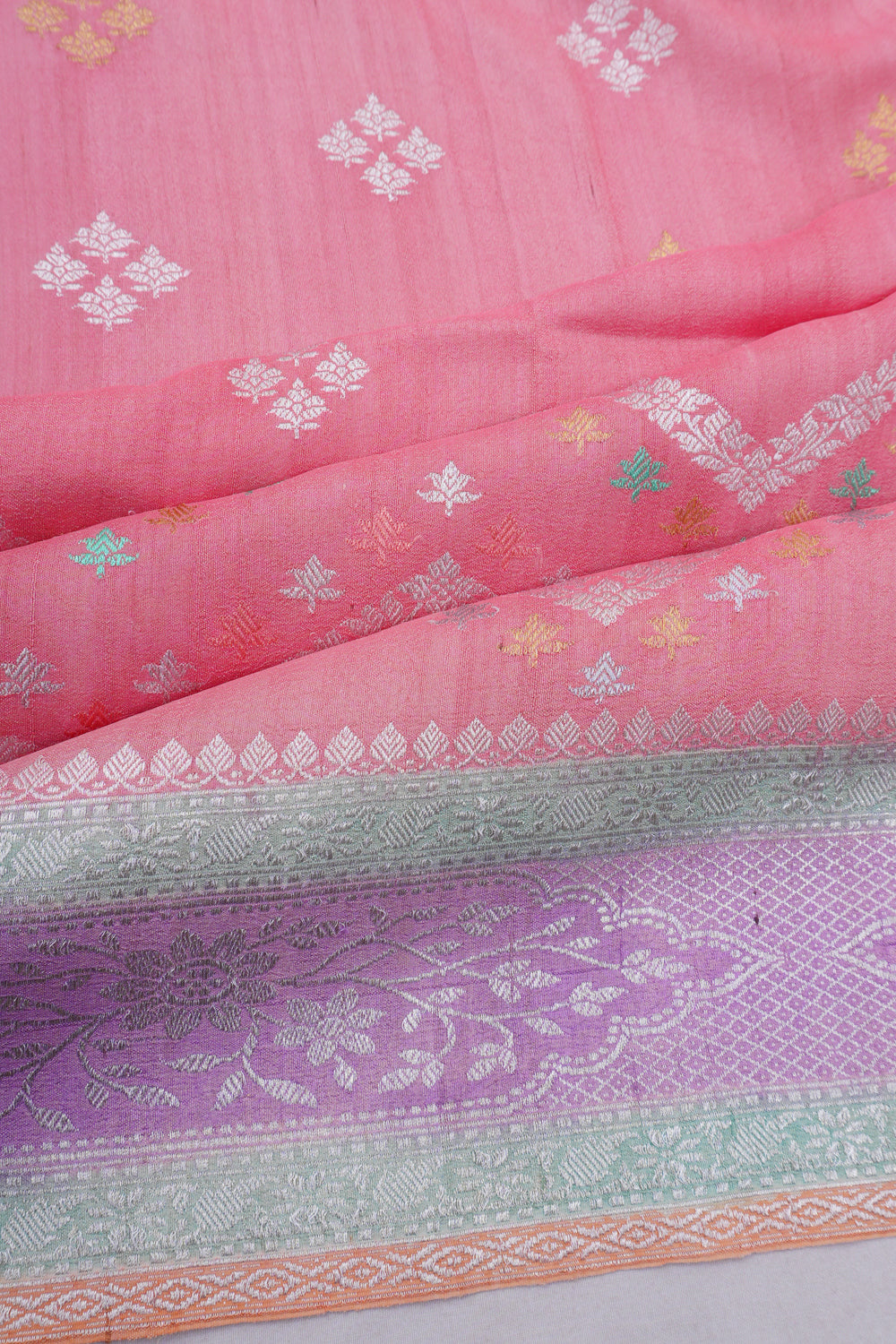Banarasi Silk Brocade Pink Saree